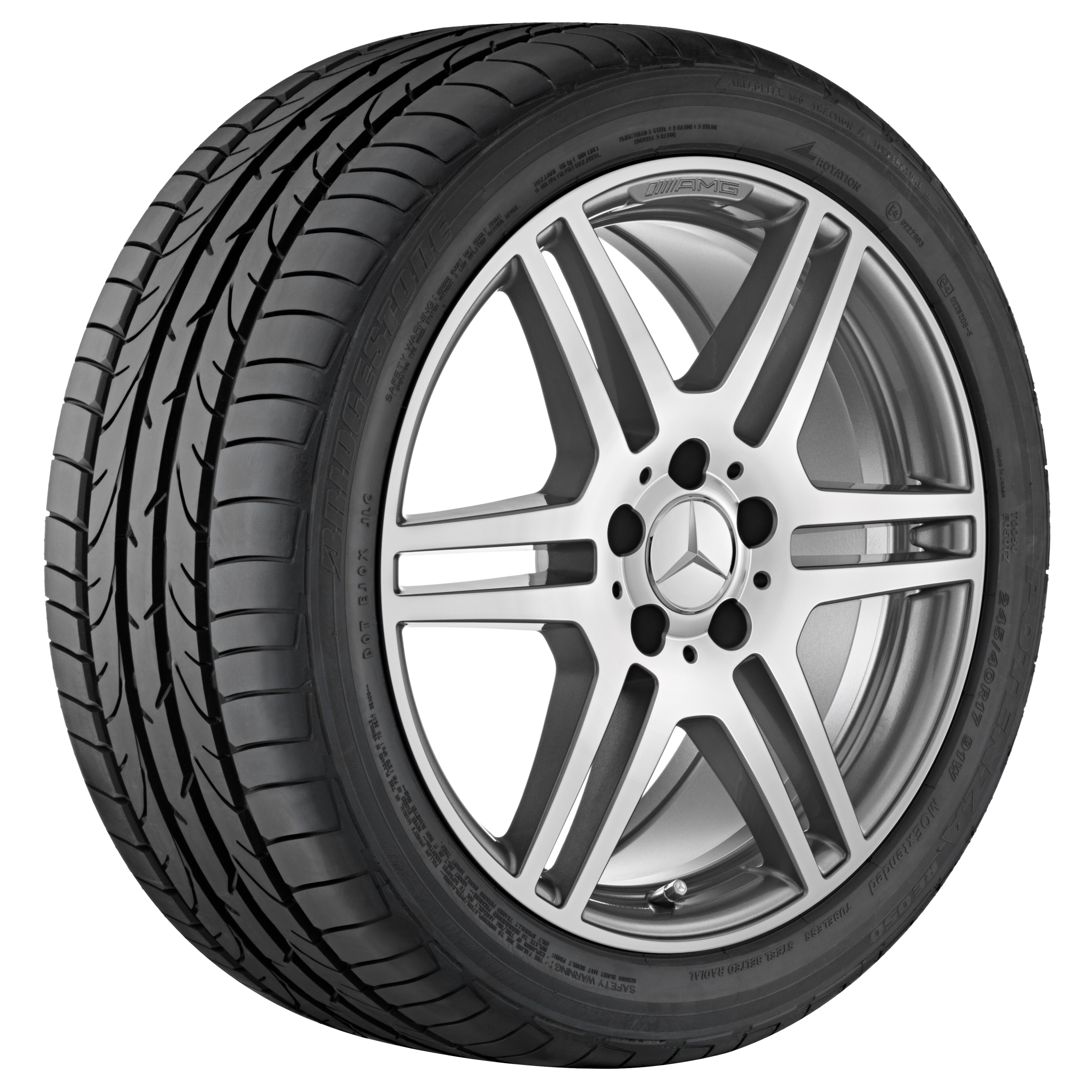 AMG 6-Doppelspeichen-Rad, 45,7 cm (18 Zoll) - 8 J x 18 ET 45, titangrau, glanzgedreht