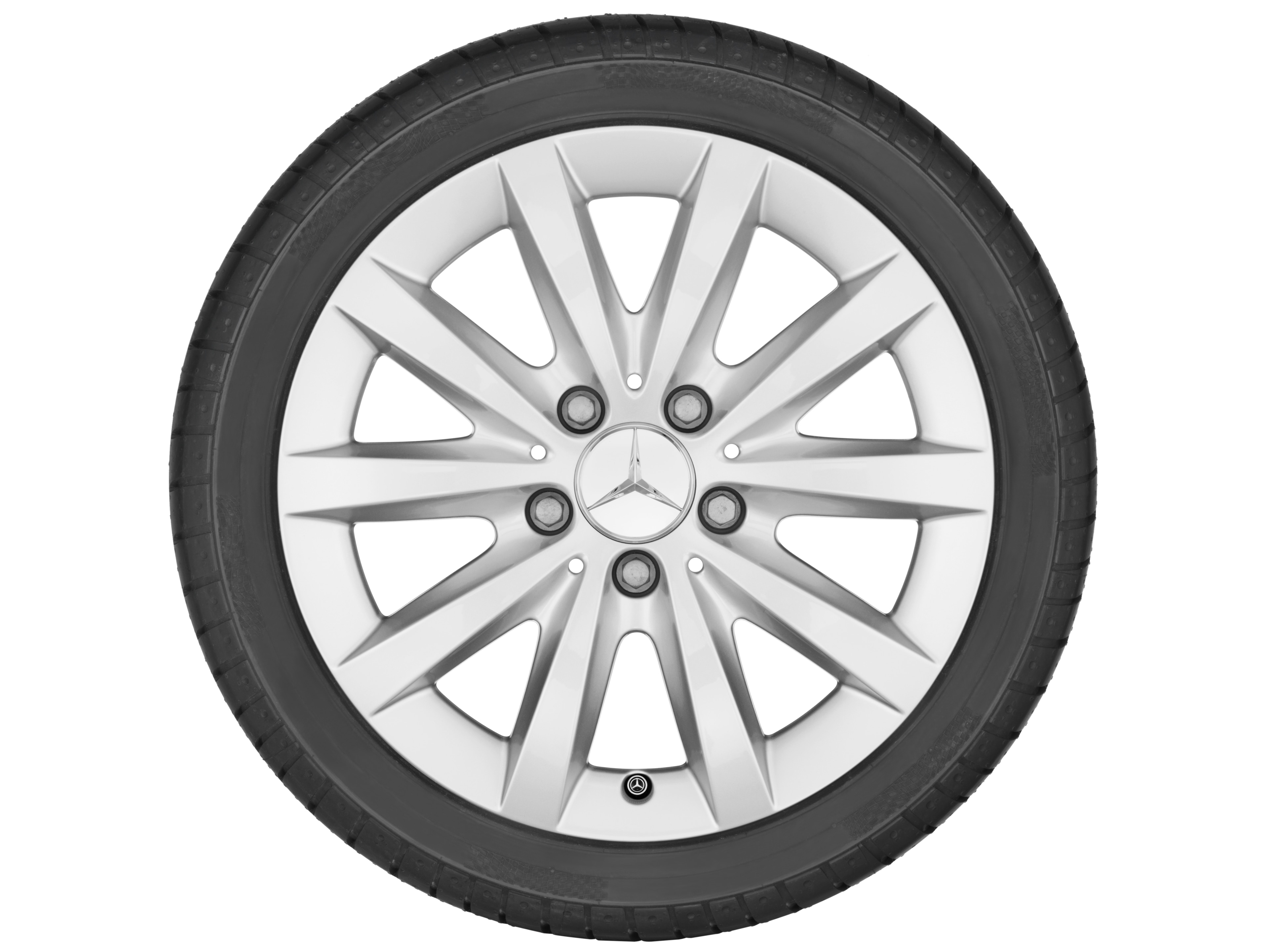 10-Speichen-Rad, 40,6 cm (16 Zoll) - 6,5 J x 16 ET 49, titansilber, lackiert