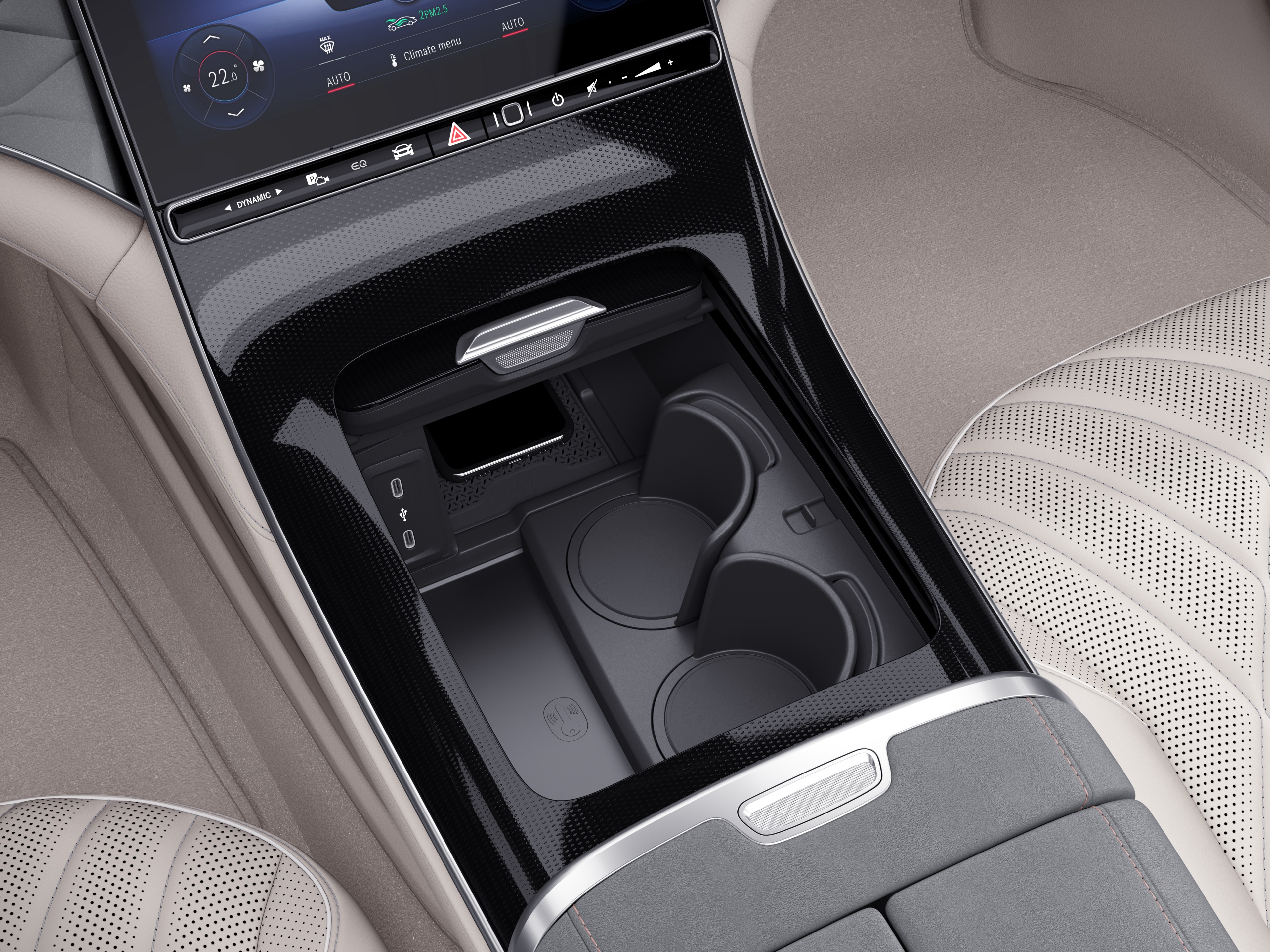 Portabevande, Console centrale - colore nero, sintetico