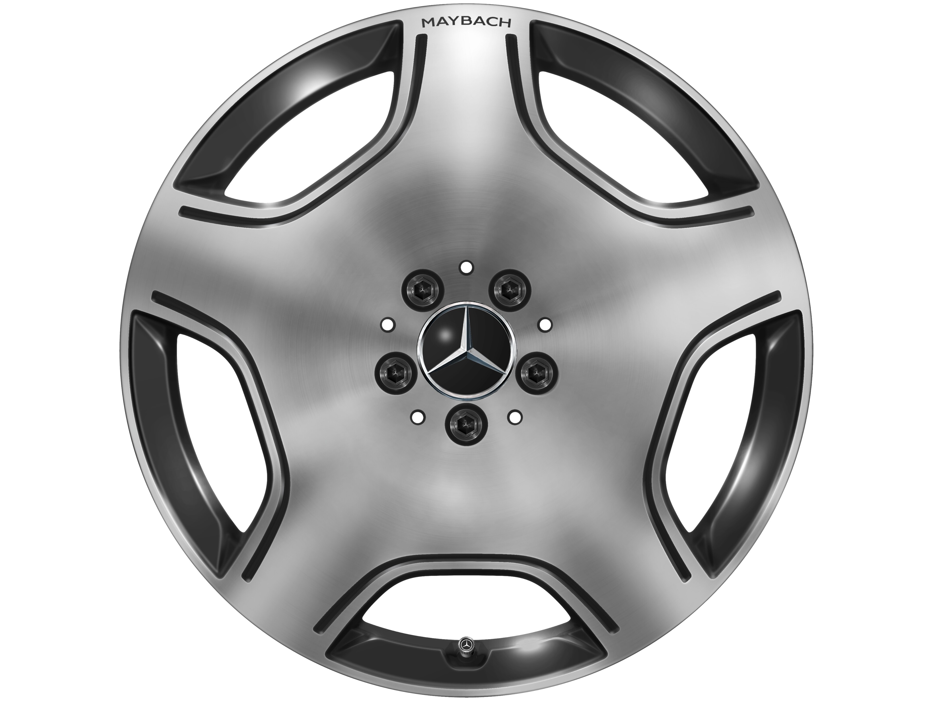 5-Loch-Rad, Aero, 48,3 cm (19 Zoll) - 8,5 J x 19 ET 31,5, schwarz, glanzgedreht