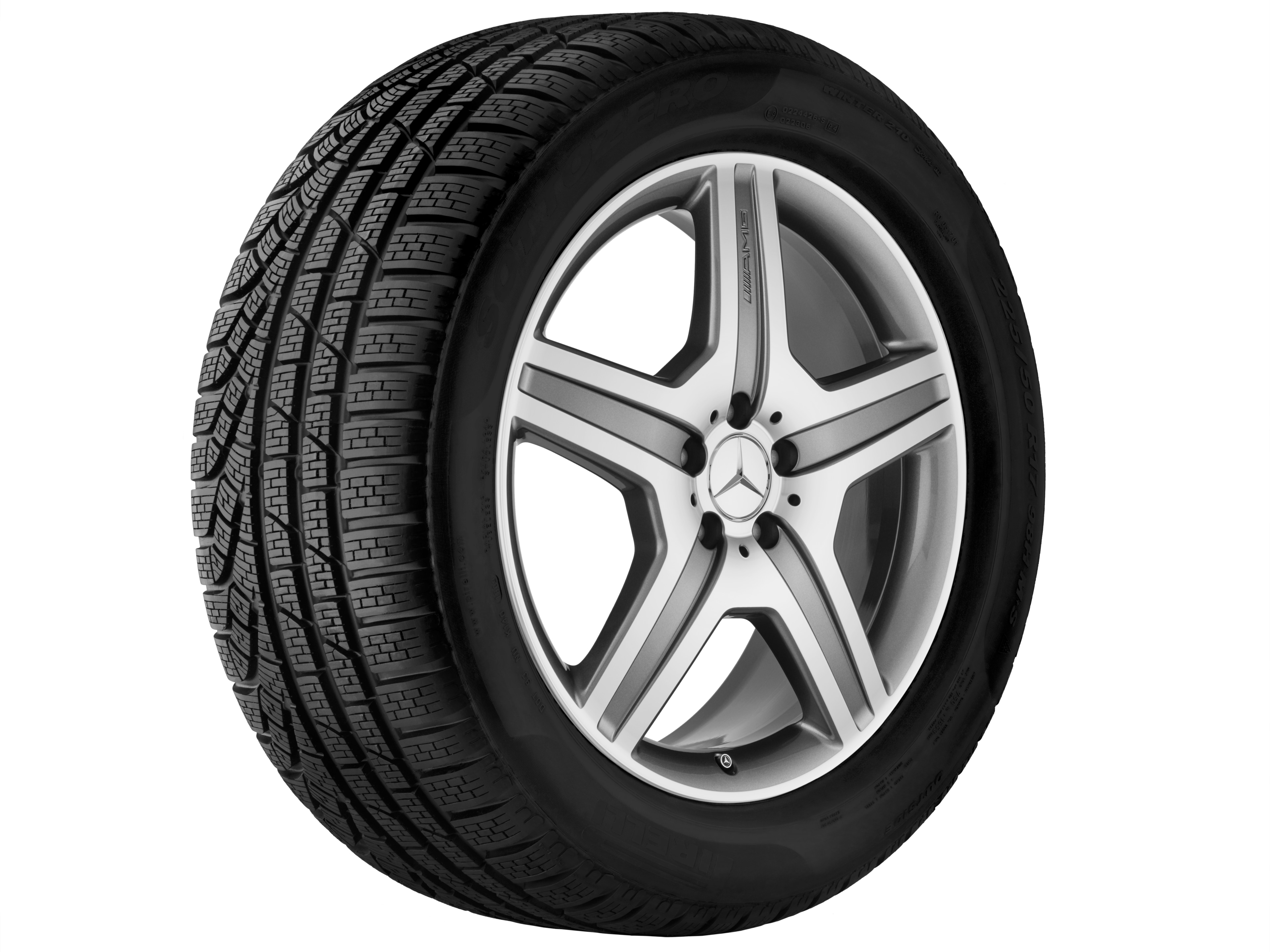 Cerchio a 5 razze AMG, 50,8 cm (20 pollici) - 8,5 J x 20 ET 52, grigio titanio, Tornitura a specchio
