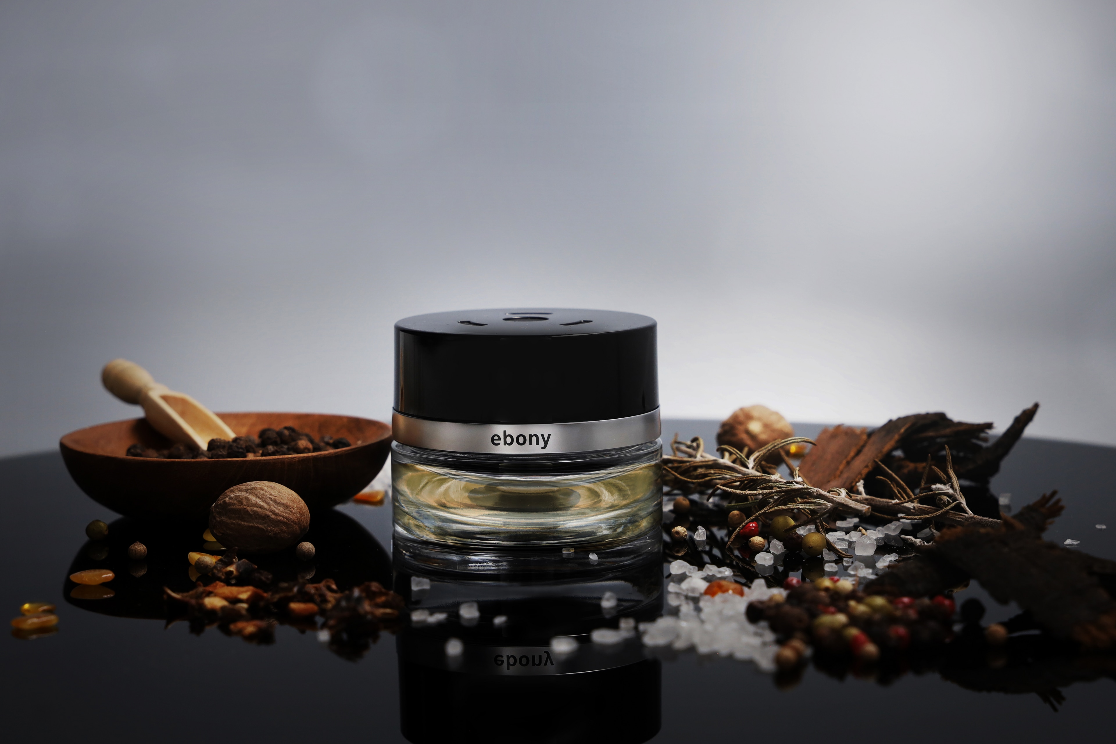 Boccetta, n.12 MOOD ebony, n.12 MOOD ebony - Trasparente / colore nero, Vetro, 15 ml