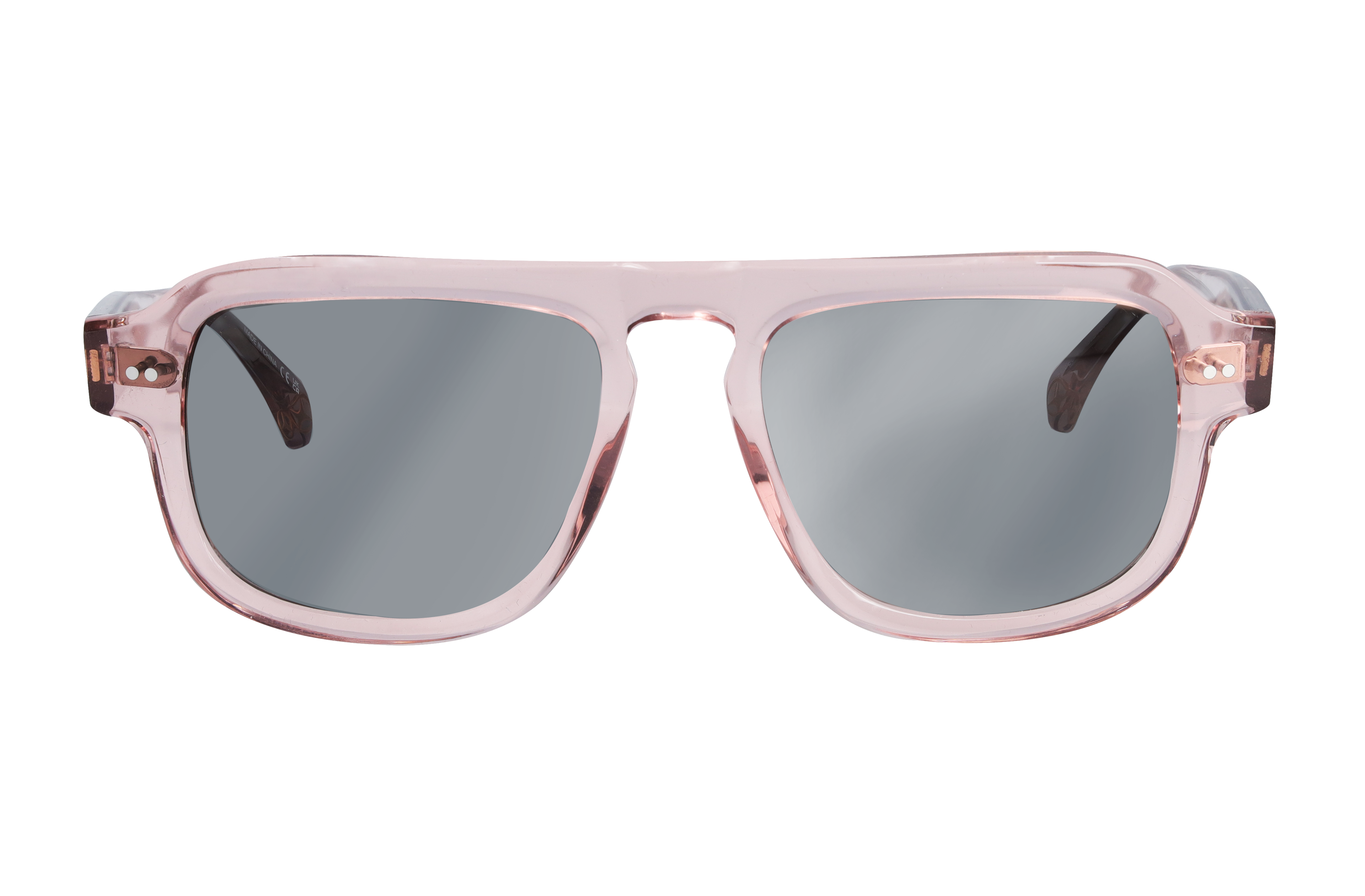 Occhiali da sole, Unisex - Oro rosa / bronzo, acetato, Trasparente