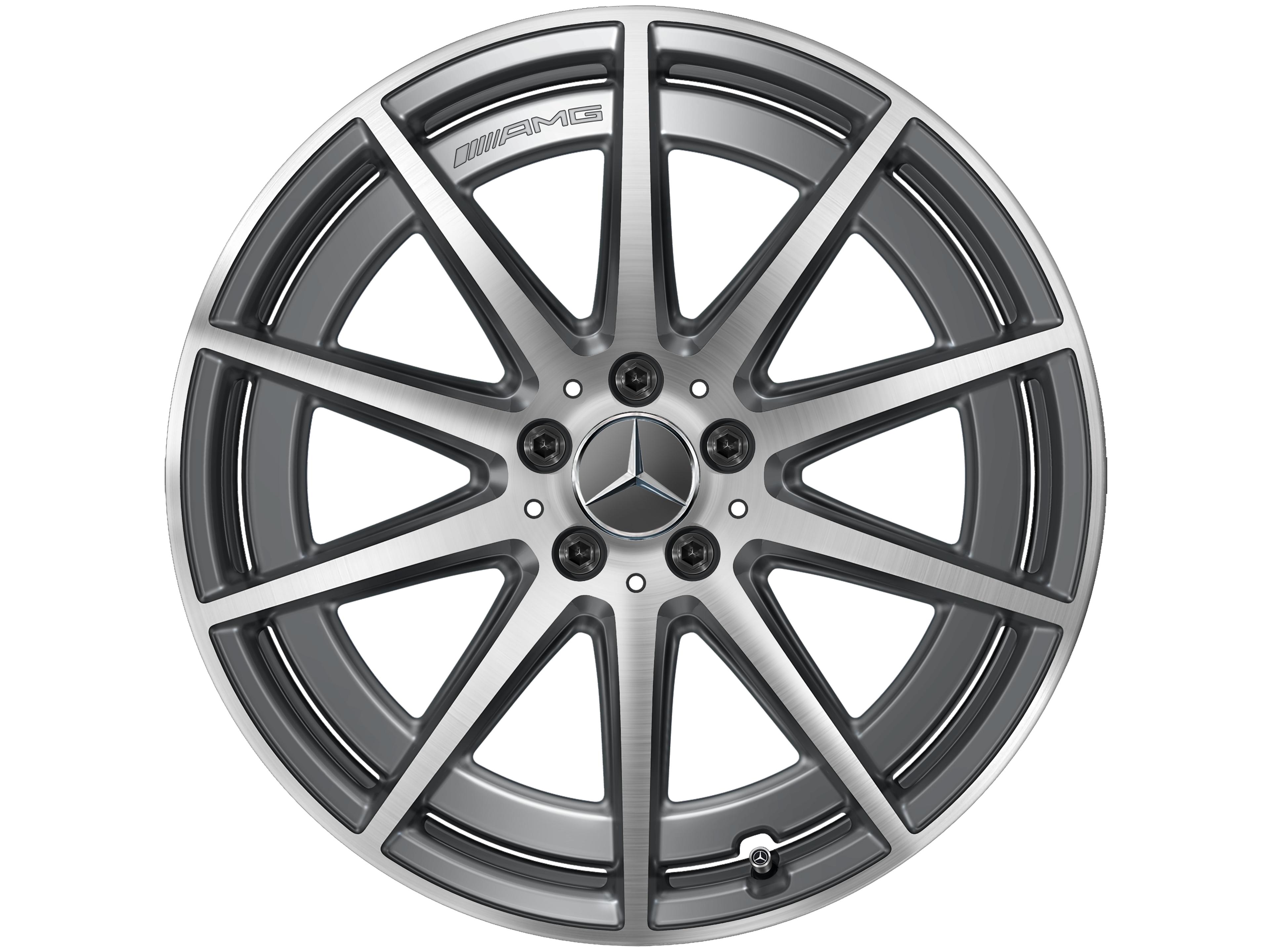 AMG 10-Speichen-Rad, 50,8 cm (20 Zoll) - 9,5 J x 20 ET 45, tantalgrau, glanzgedreht