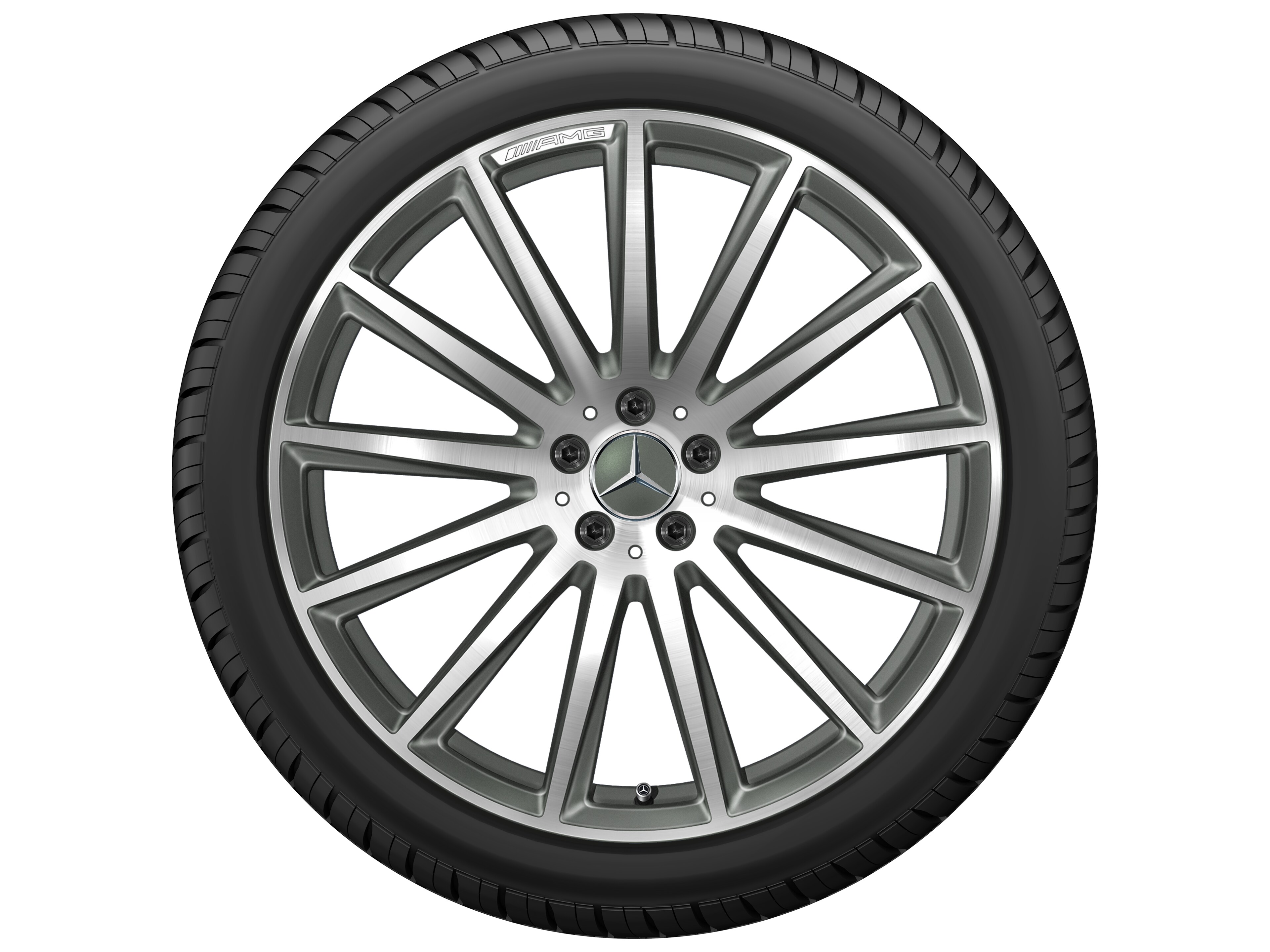 Cerchio a razze AMG, 55,9 cm (22 pollici) - 9,5 J x 22 ET 45, grigio titanio