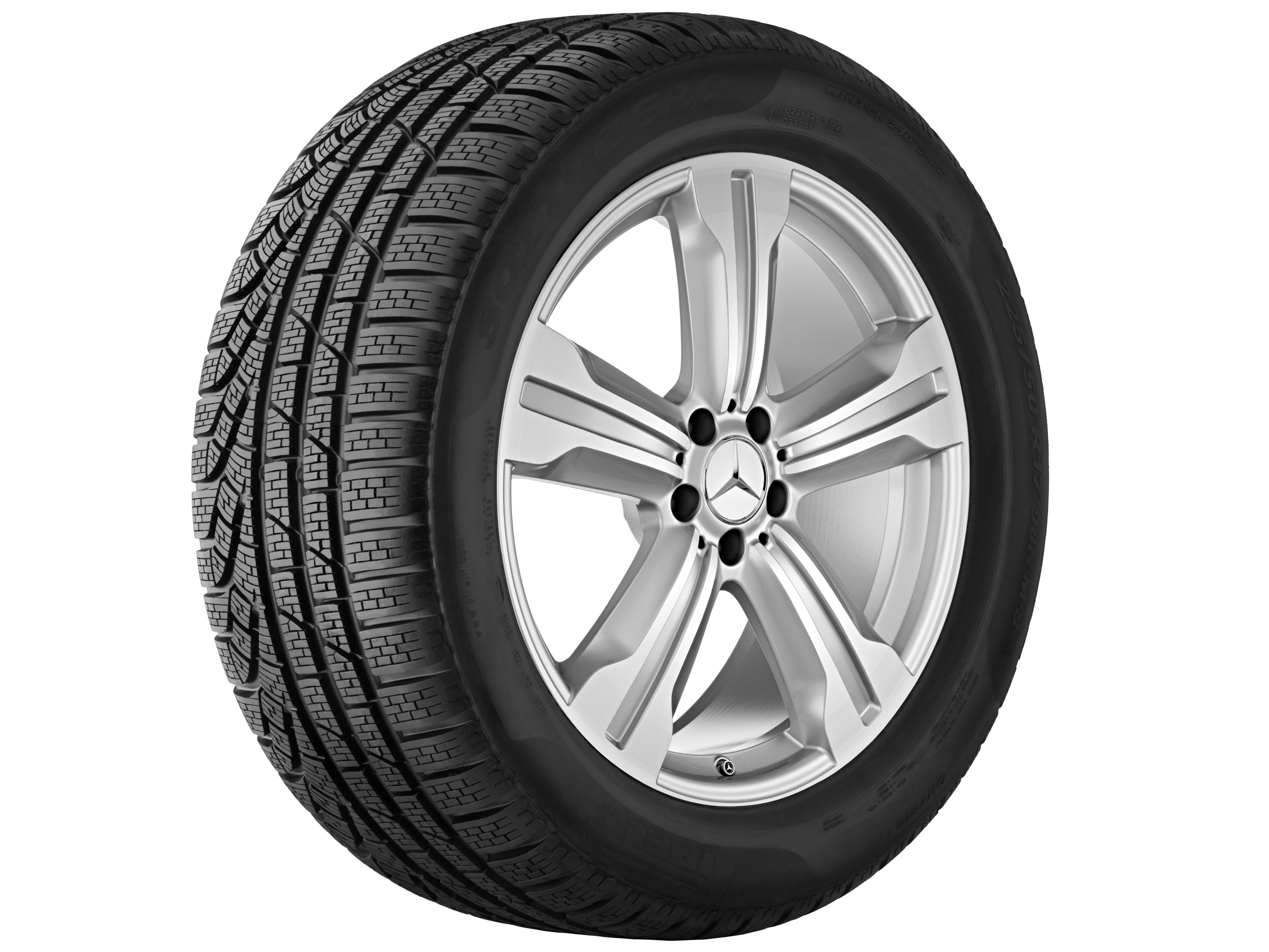 5-Speichen-Rad, Kiyali, 50,8 cm (20 Zoll) - 9,5 J x 20 ET 43, titansilber, glanzgedreht