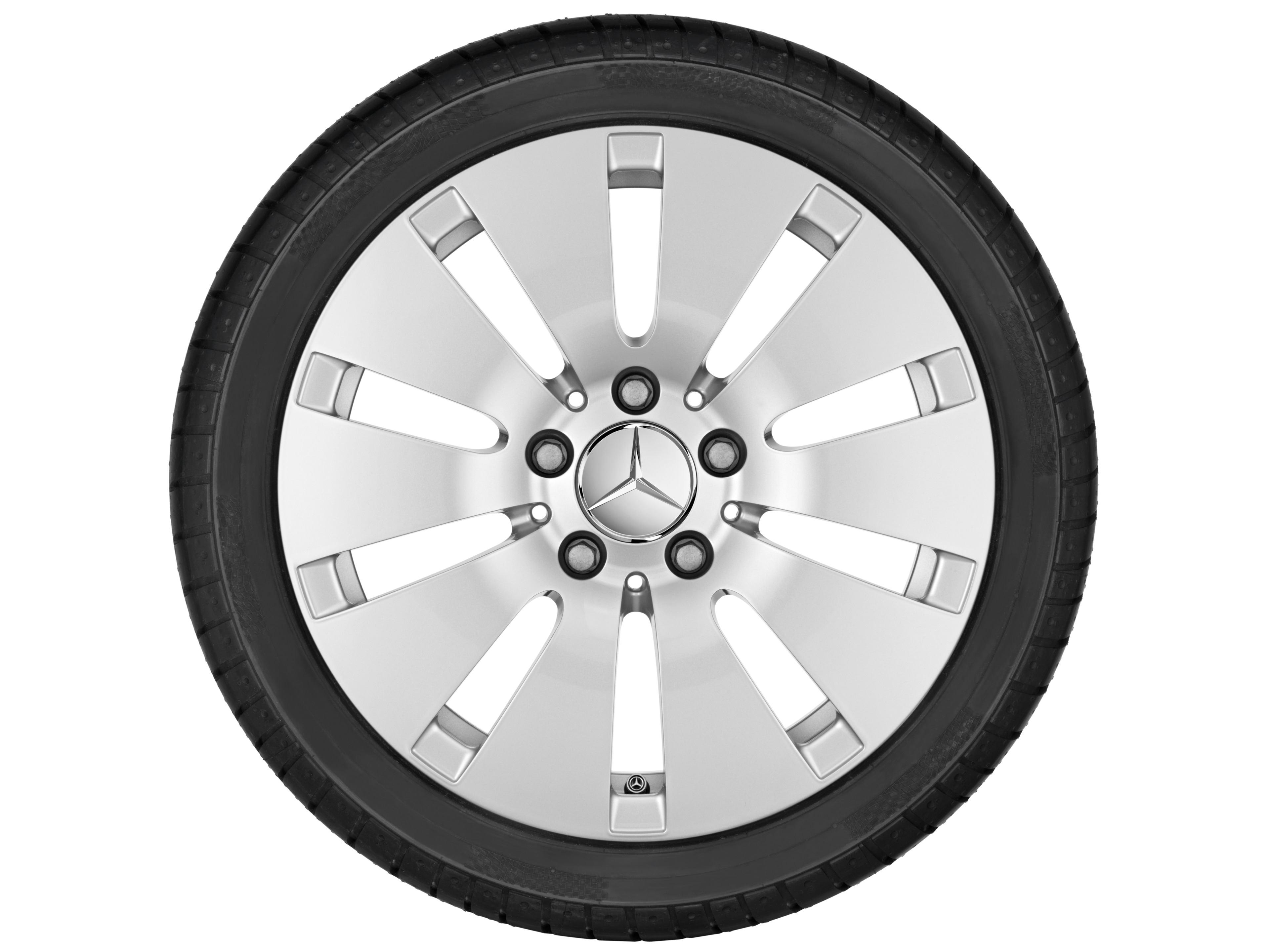 Cerchio a 10 fori, 45,7 cm (18 pollici) - 8 J x 18 ET 43, argento vanadio