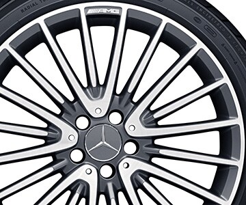 Cerchio a razze AMG, 50,8 cm (20 pollici) - 8 J x 20 ET 43,5, grigio titanio, Tornitura a specchio