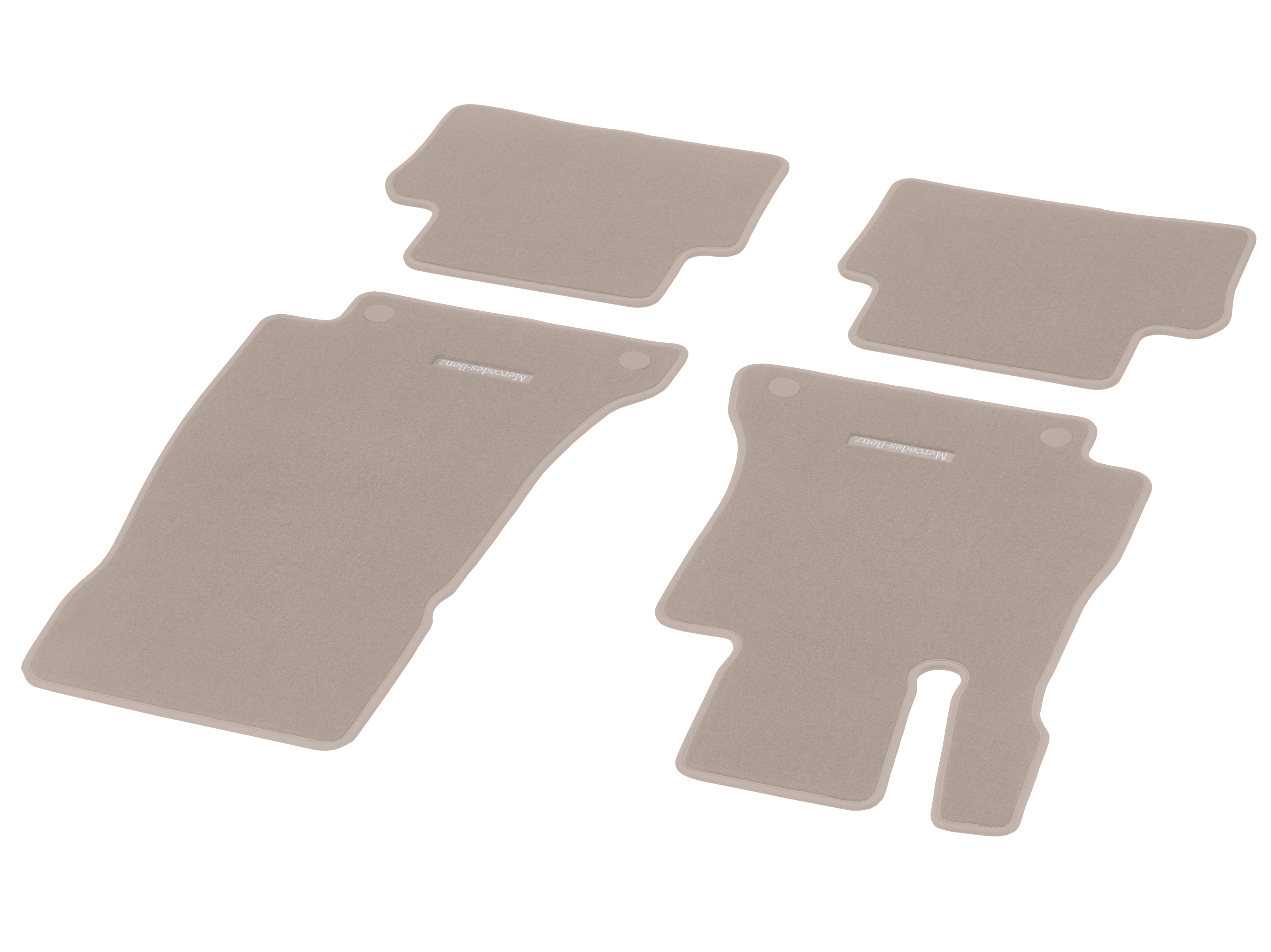 Tappetini in velours, CLASSIC, Set, 4 pezzi - LL, beige caffellatte
