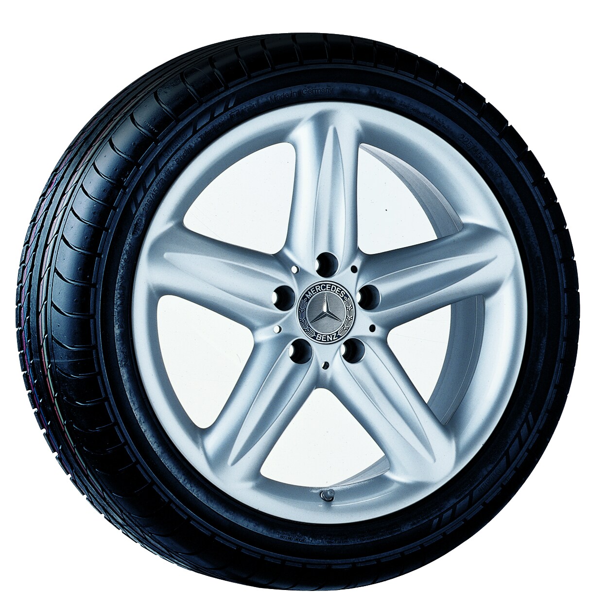 5-Speichen-Rad, Avior, 45,7 cm (18 Zoll) - 9,5 J x 18 ET 40, silberfarben