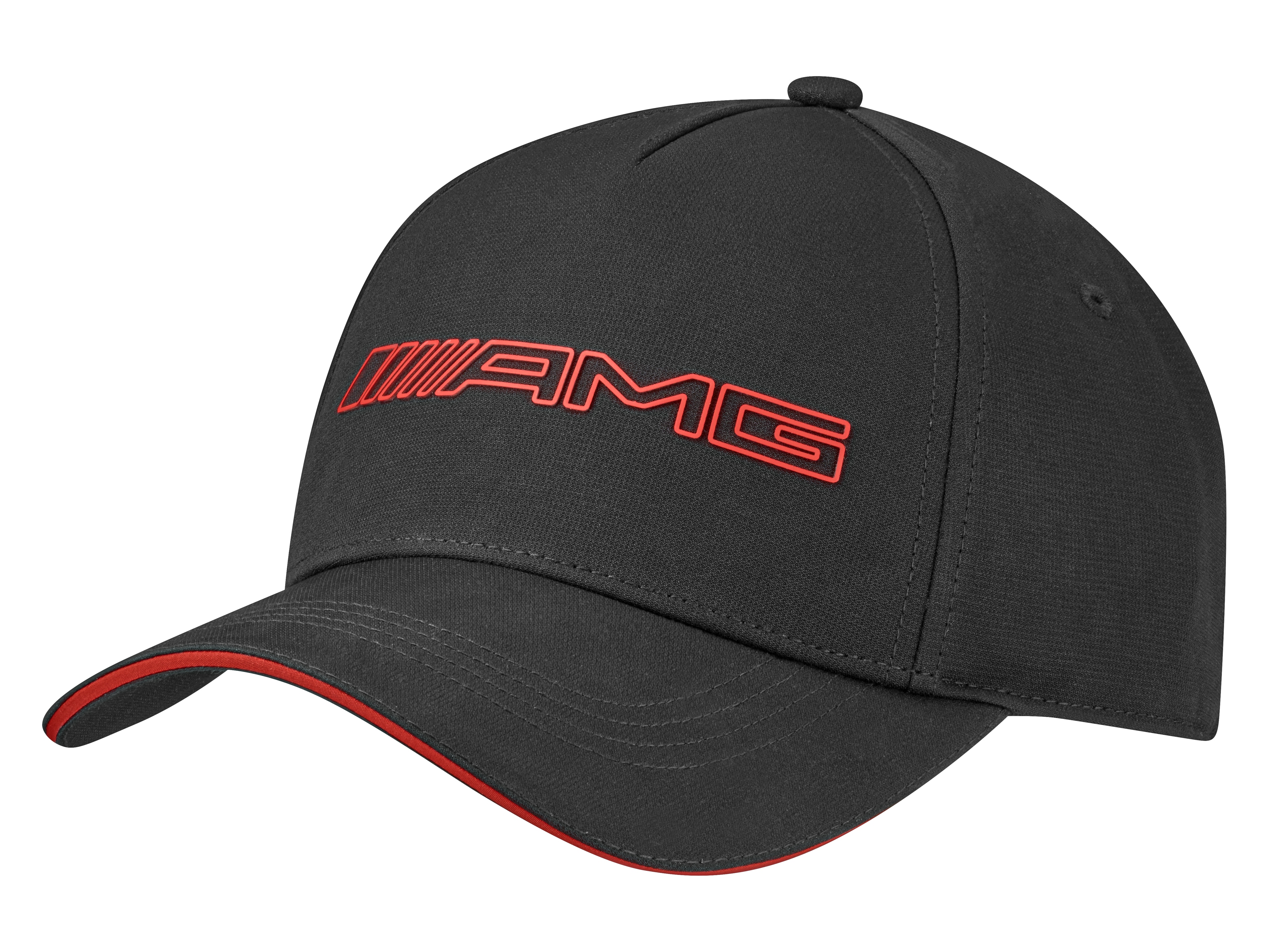 Berretto AMG - colore nero / Rosso, Poliestere (riciclato)