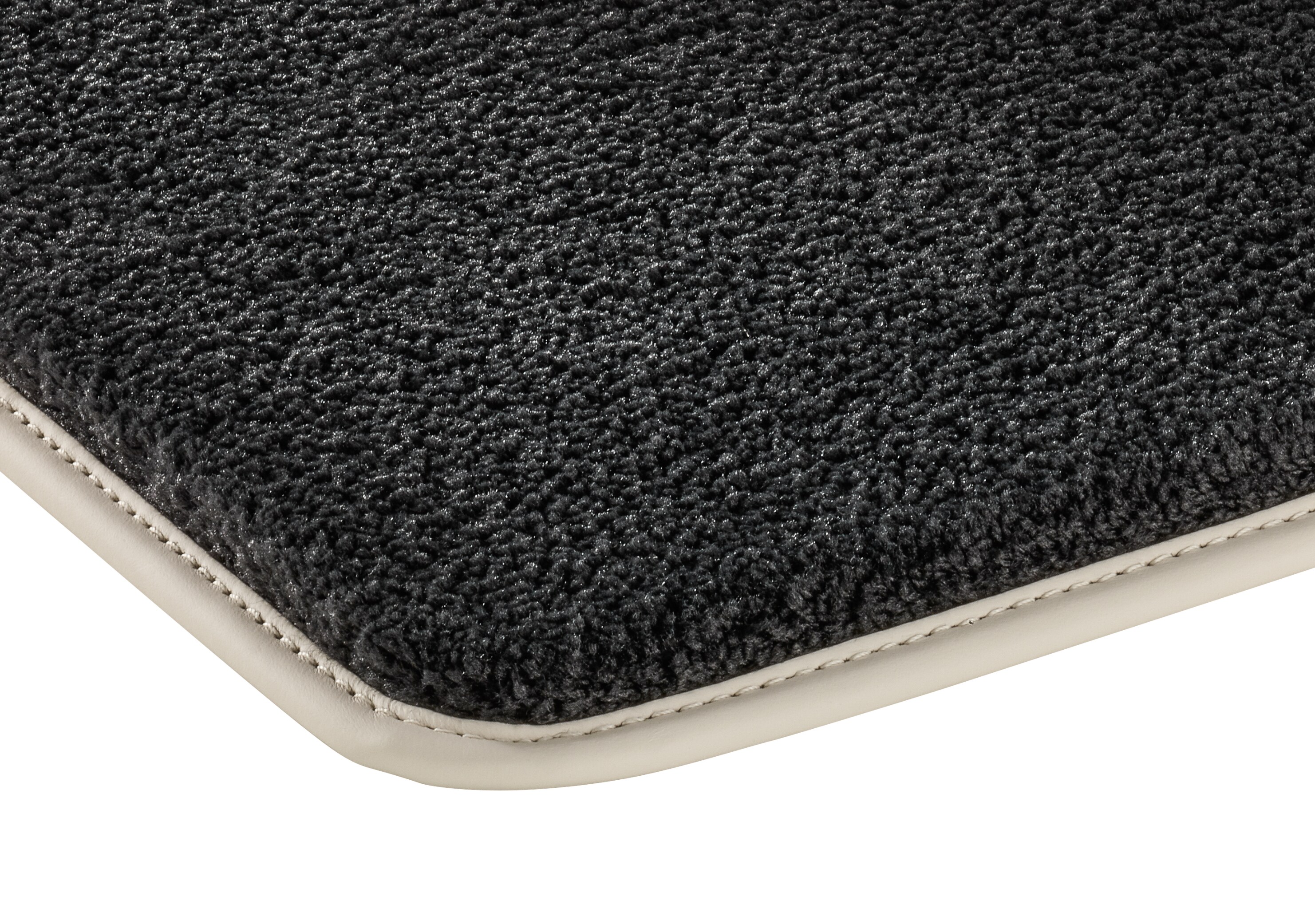 Tappetini in velours EXCLUSIVE, Vano posteriore, 2 pezzi - LL/RL, colore nero / Porcellana