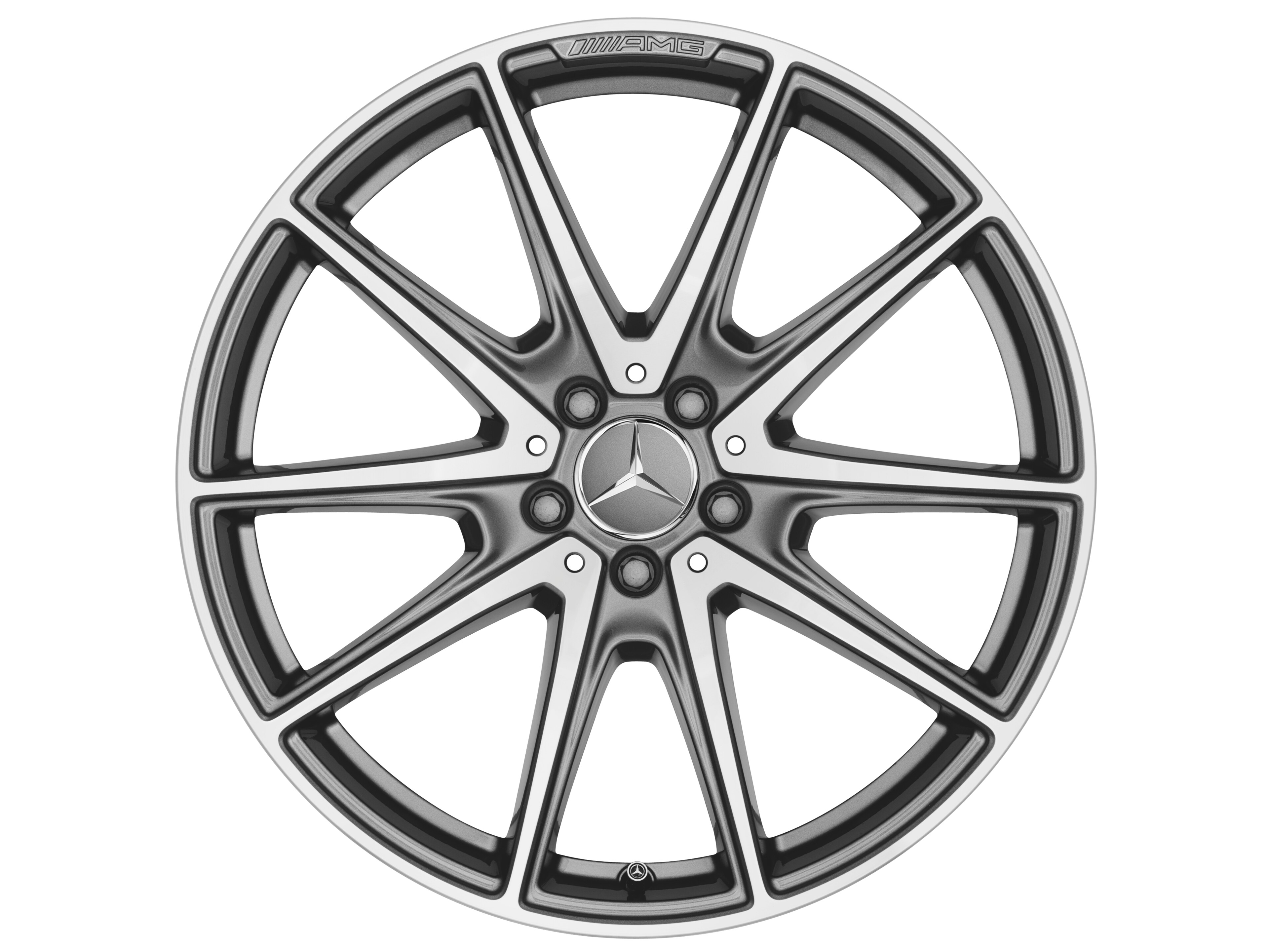 AMG 10-Speichen-Rad, 50,8 cm (20 Zoll) - 8,5 J x 20 ET 38, titangrau, glanzgedreht