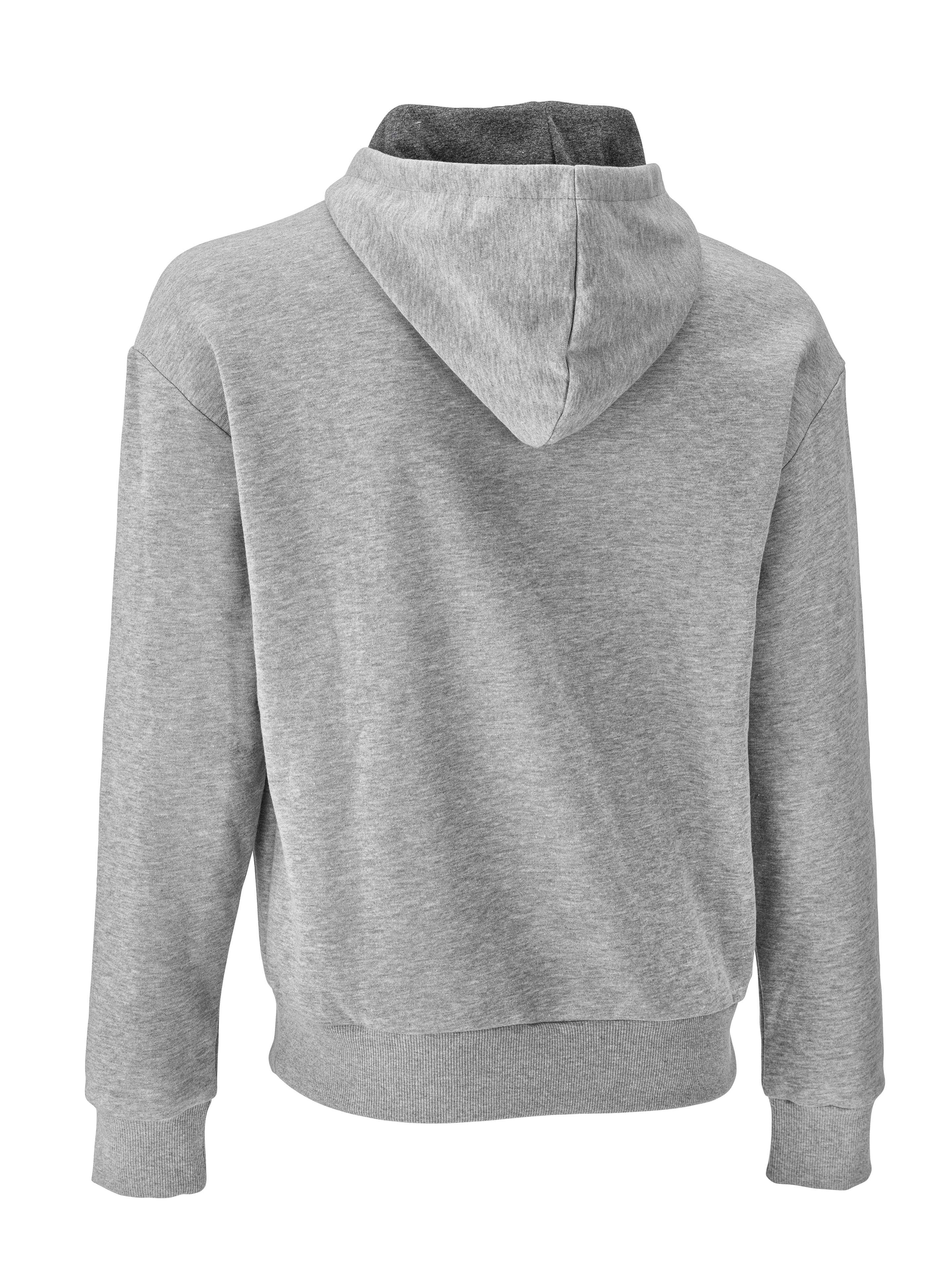 Felpa con cappuccio unisex - grigio mélange, XXL