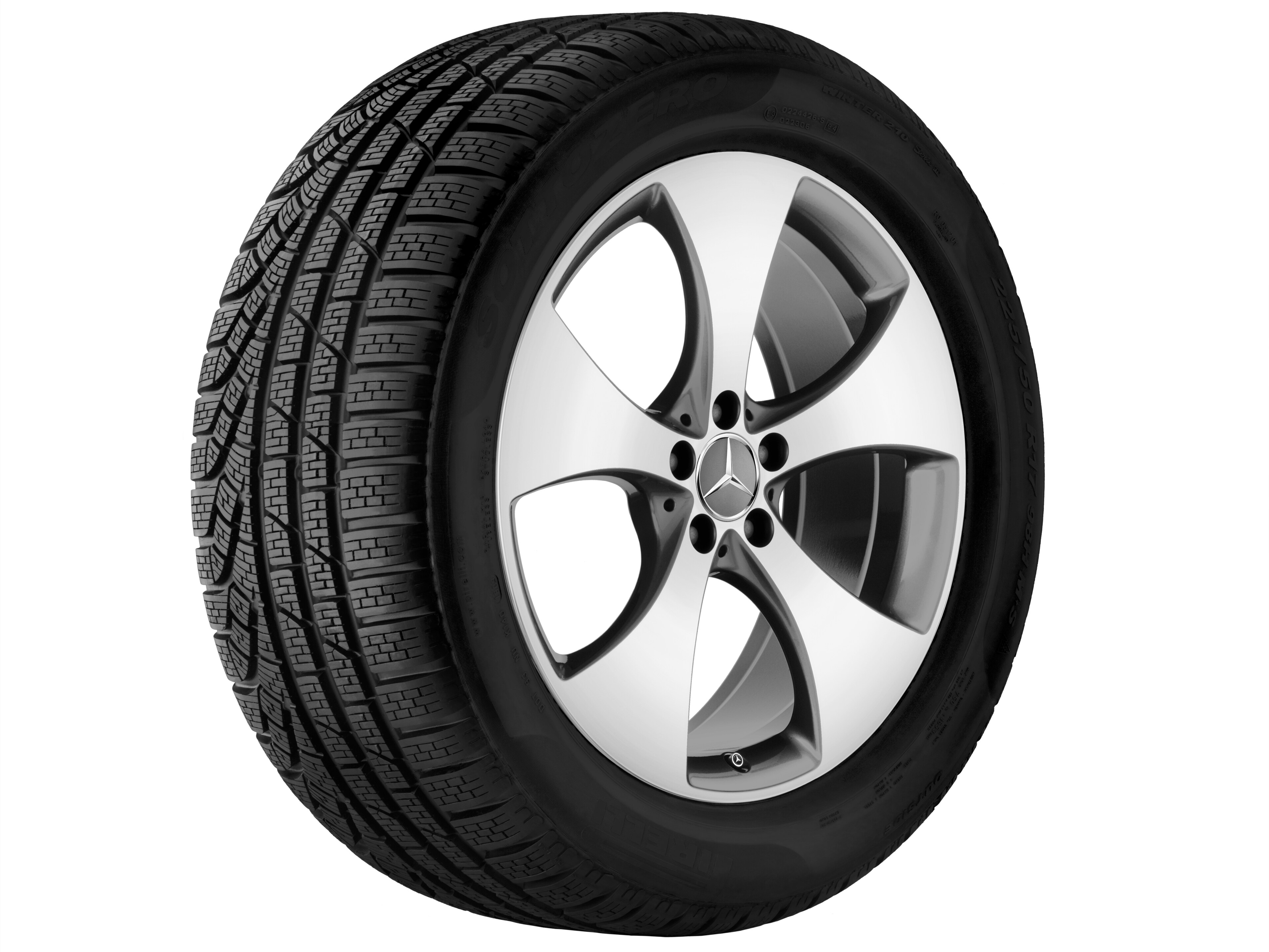 Cerchio a 10 razze, 50,8 cm (20 pollici), con tornitura a specchio - 9 J x 20 ET 57, grigio Himalaya, Tornitura a specchio