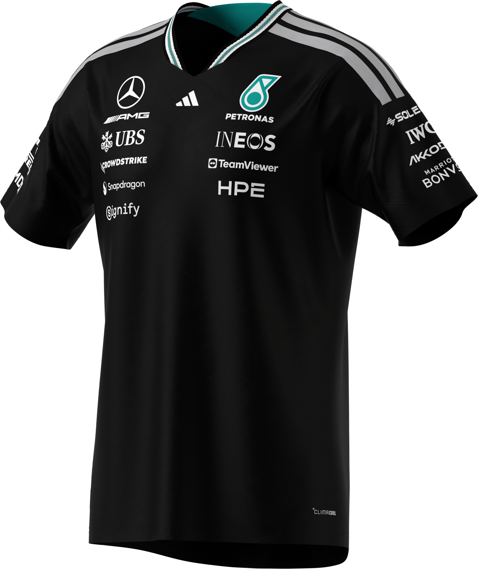 T-shirt da uomo, Pilota Authentic, Mercedes-AMG F1 - colore nero, S