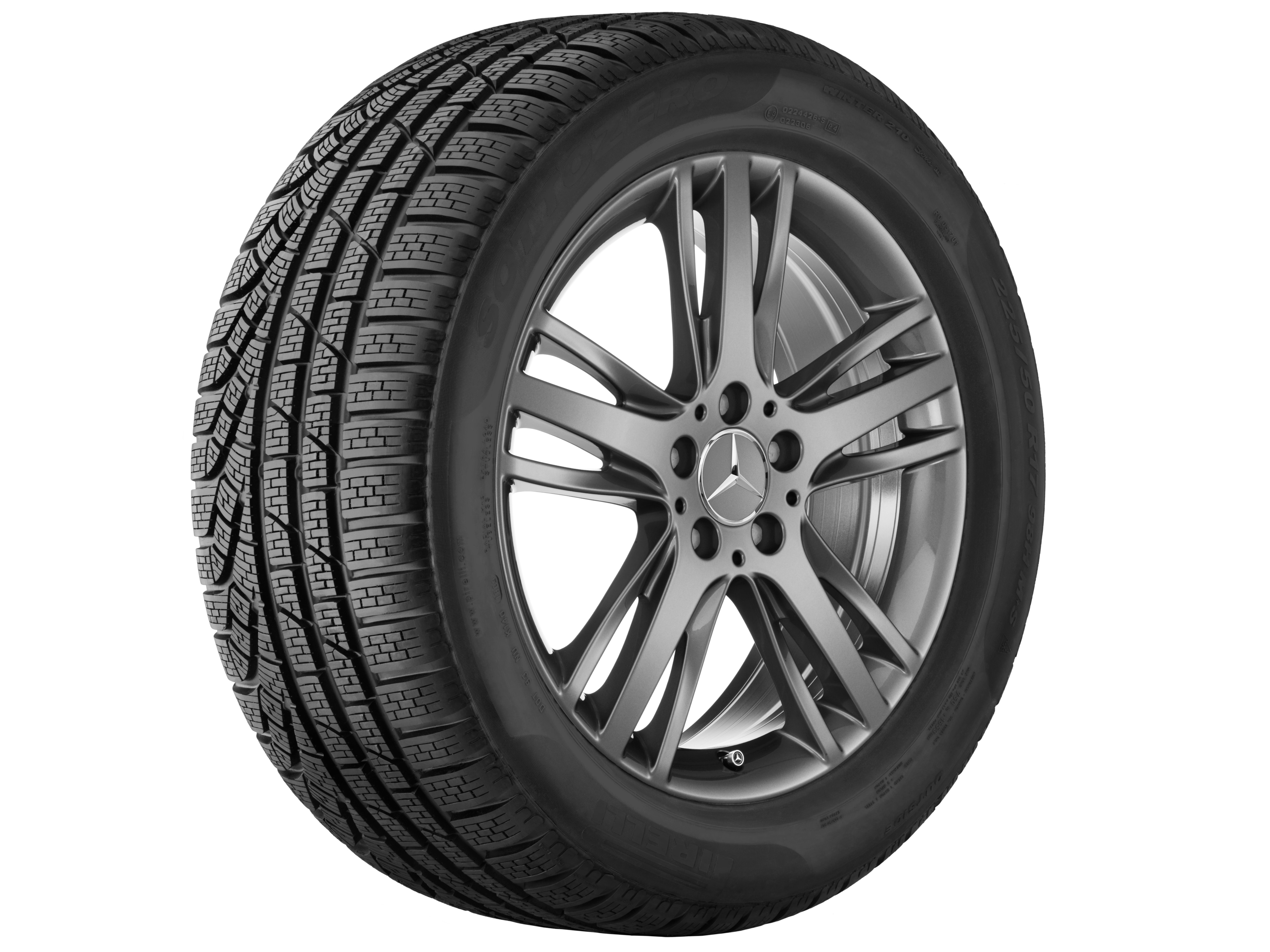Cerchio a 5 triple razze, 45,7 cm (18 pollici) - 7,5 J x 18 ET 52, grigio tremolite metallizzato, verniciato