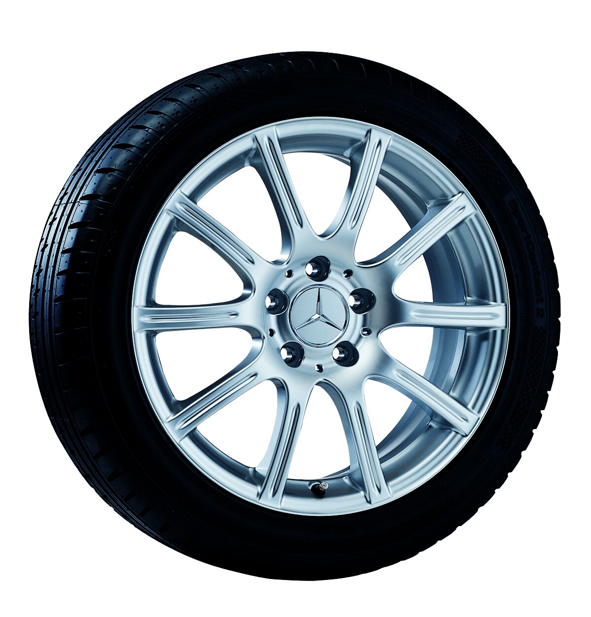 10-Speichen-Rad, Algedi, 43,2 cm (17 Zoll) - 7,5 J x 17 ET 36, titansilber