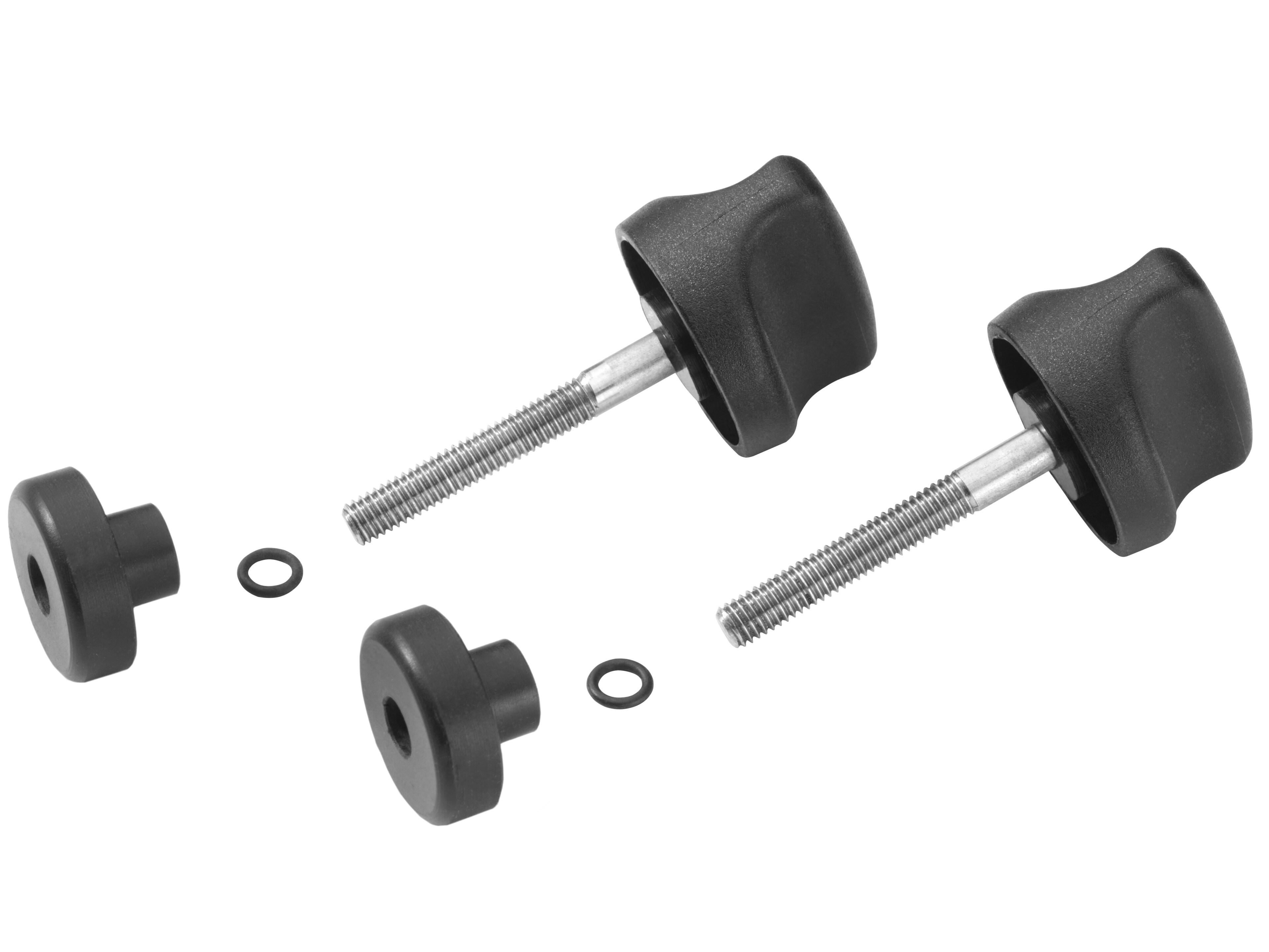 Adattatore di distanza, per portabiciclette New Alustyle - sintetico / metallo, colore nero / argento