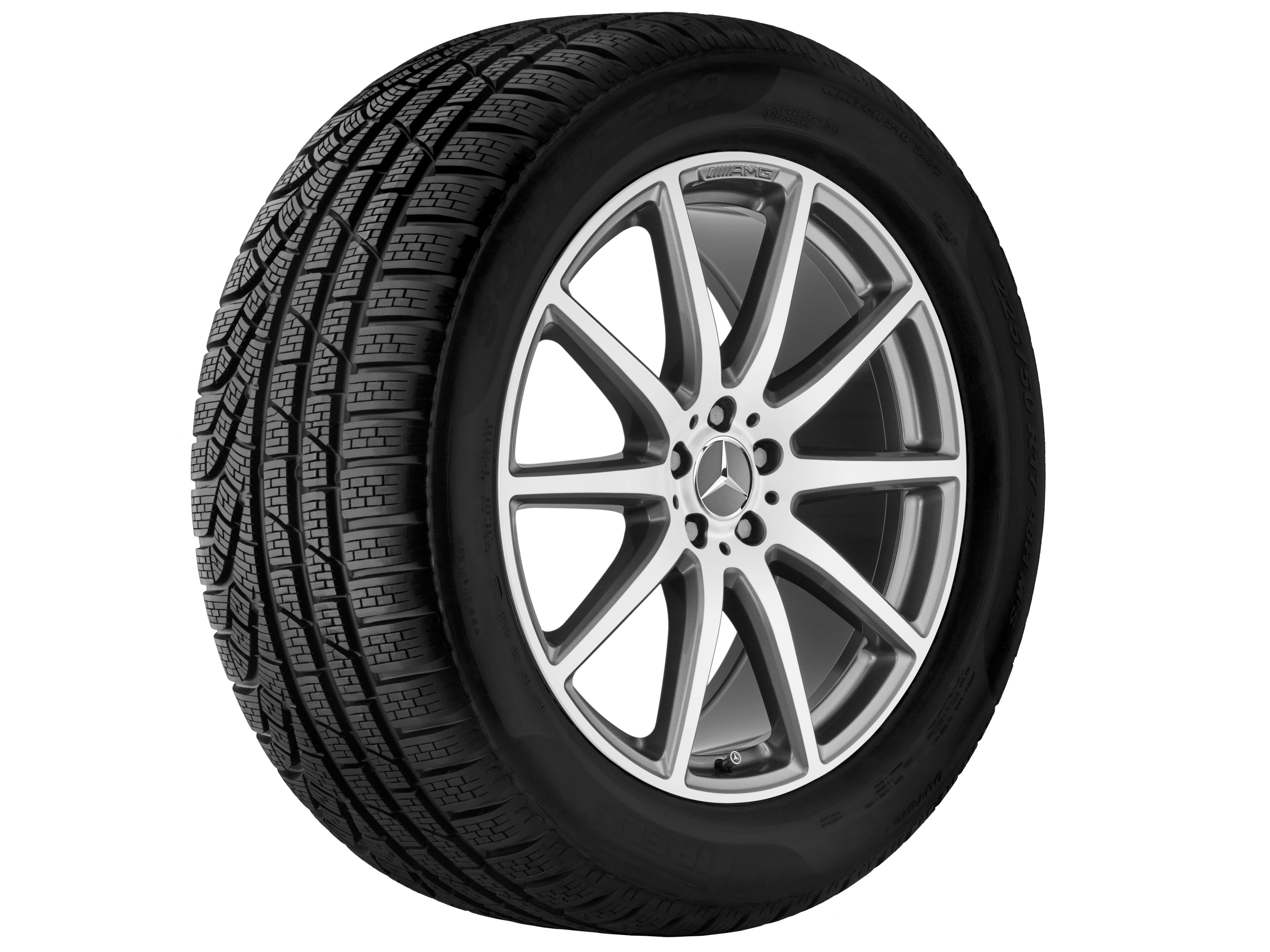 Cerchio a 10 razze AMG, 53,3 cm (21 pollici) - 11,5 J x 21 ET 42, grigio titanio, Tornitura a specchio