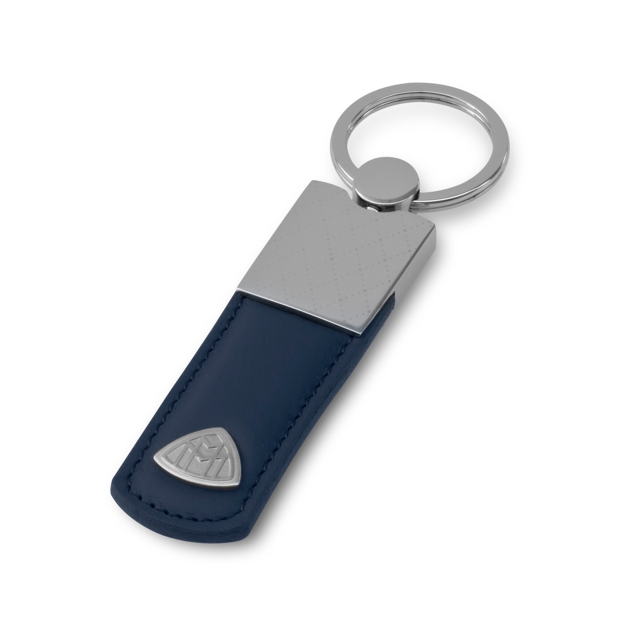 Portachiavi, Mercedes-Maybach, blu - blu / argento, Pelle / acciaio inox