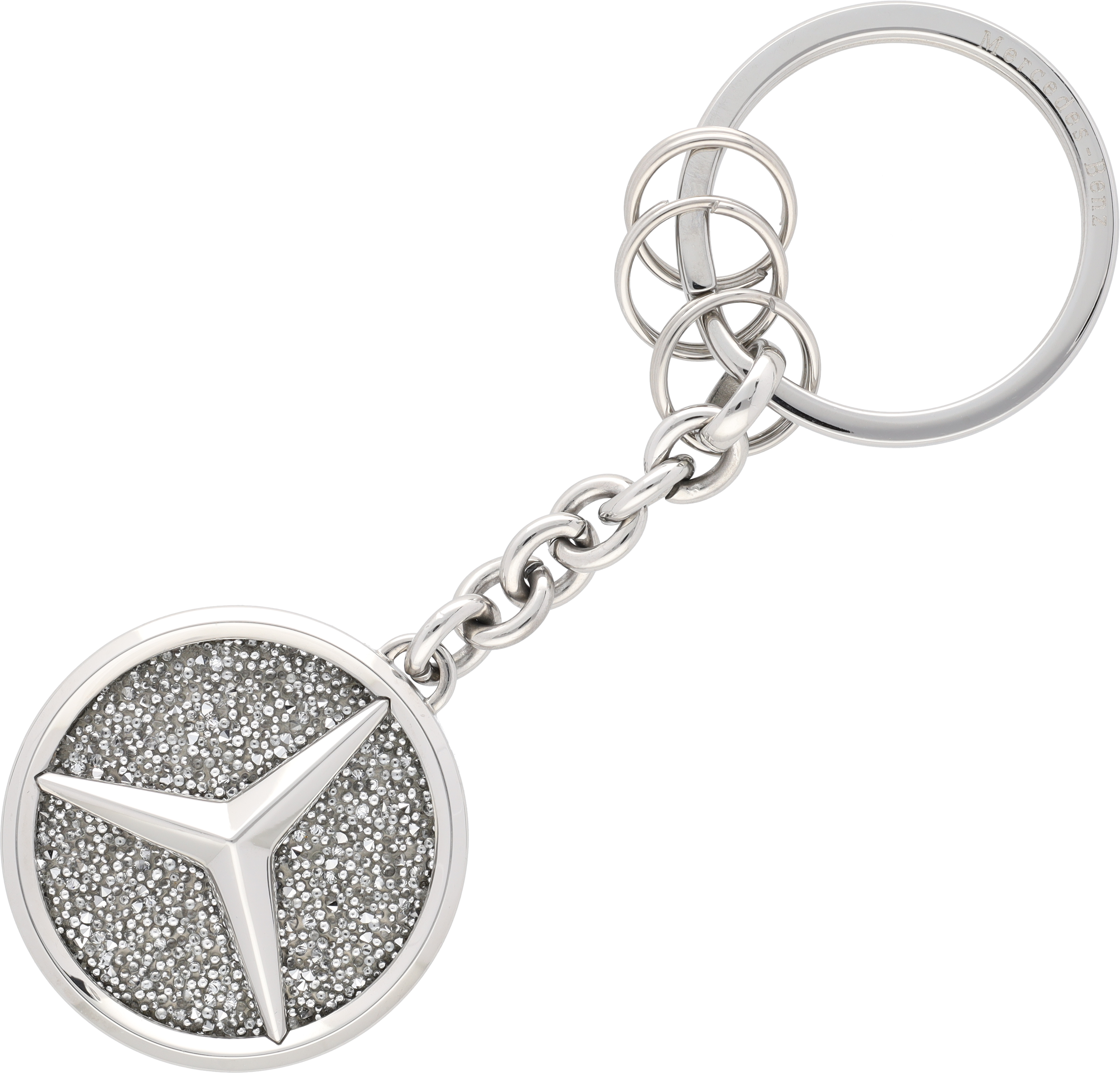 Portachiavi, Saint-Tropez - argento, acciaio inox / Vetro di cristallo, Lucidato