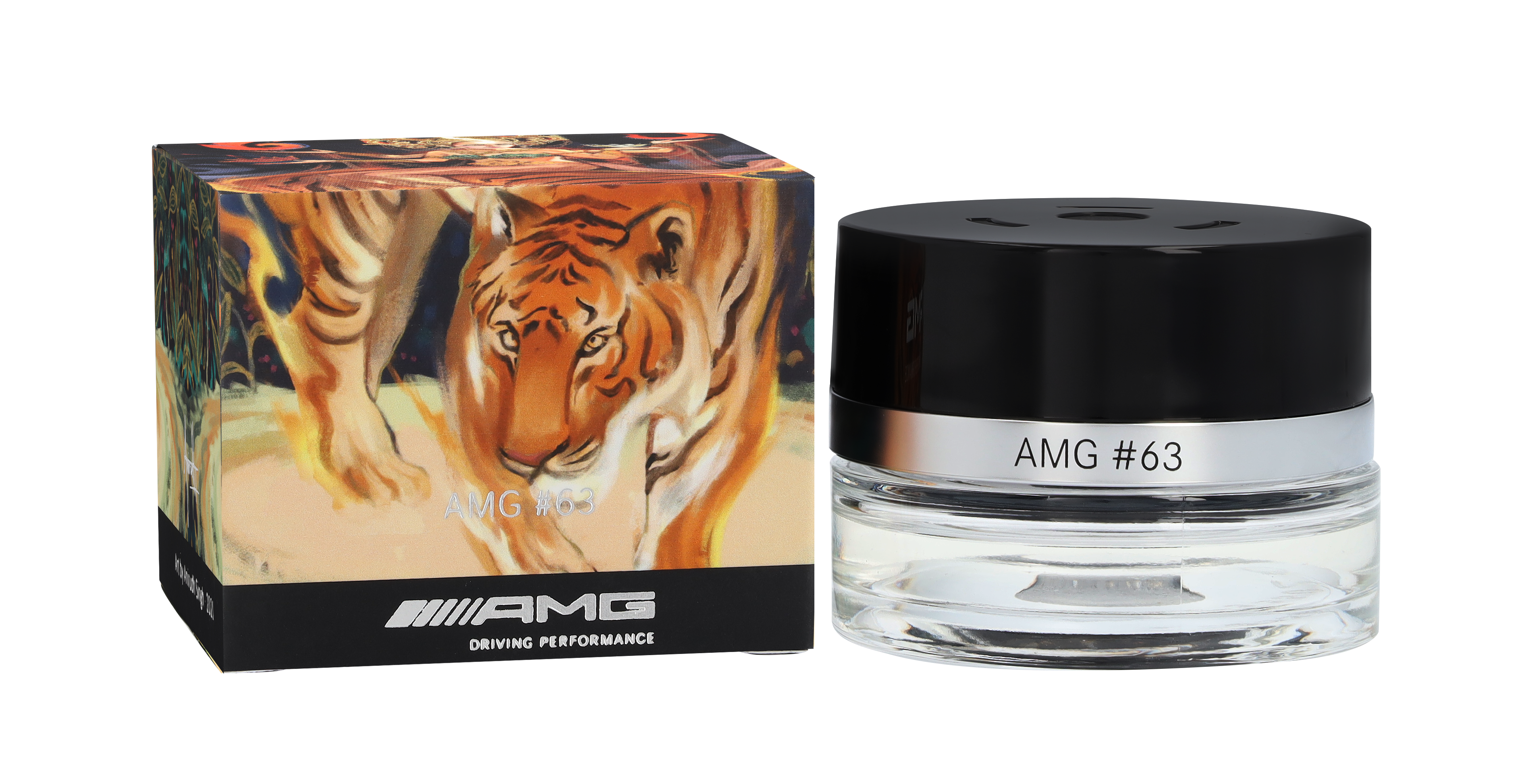 Boccetta, AMG #63 - Trasparente / colore nero, Vetro, 15 ml