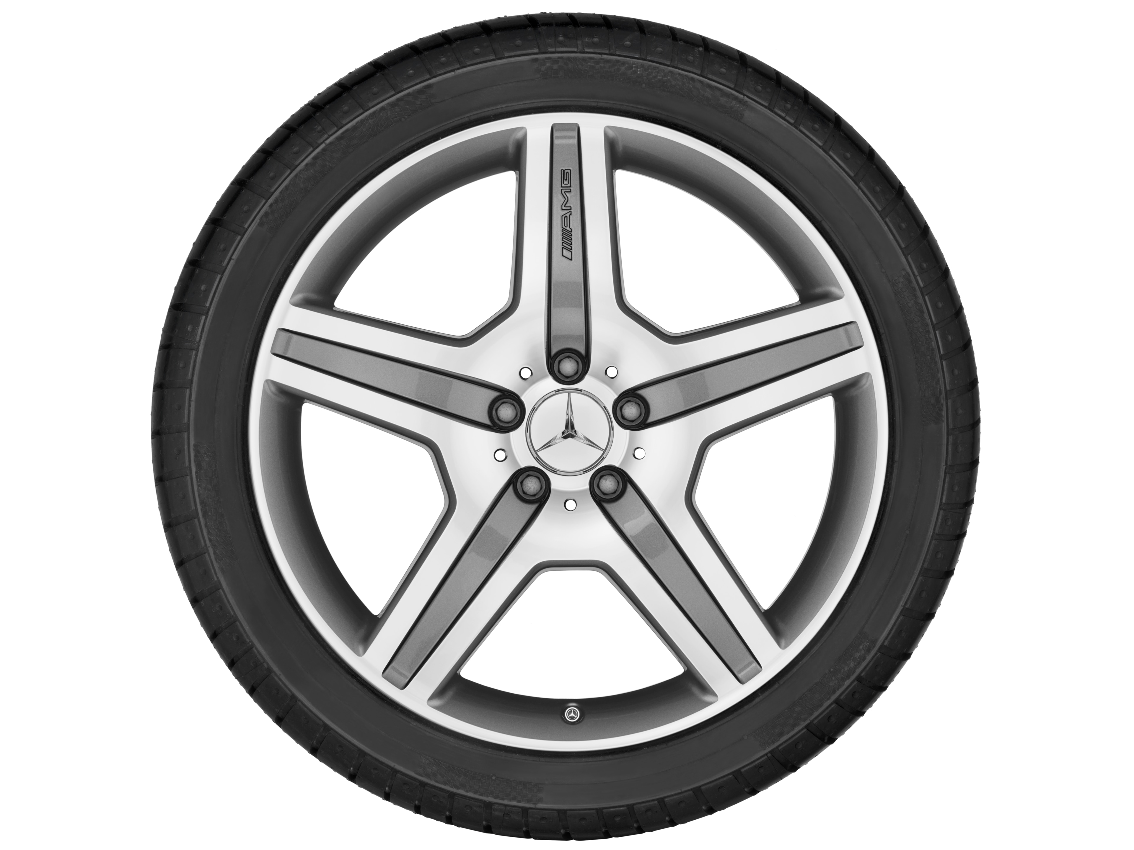 Cerchio a 5 razze AMG, 50,8 cm (20 pollici) - 8,5 J x 20 ET 52, grigio titanio, Tornitura a specchio
