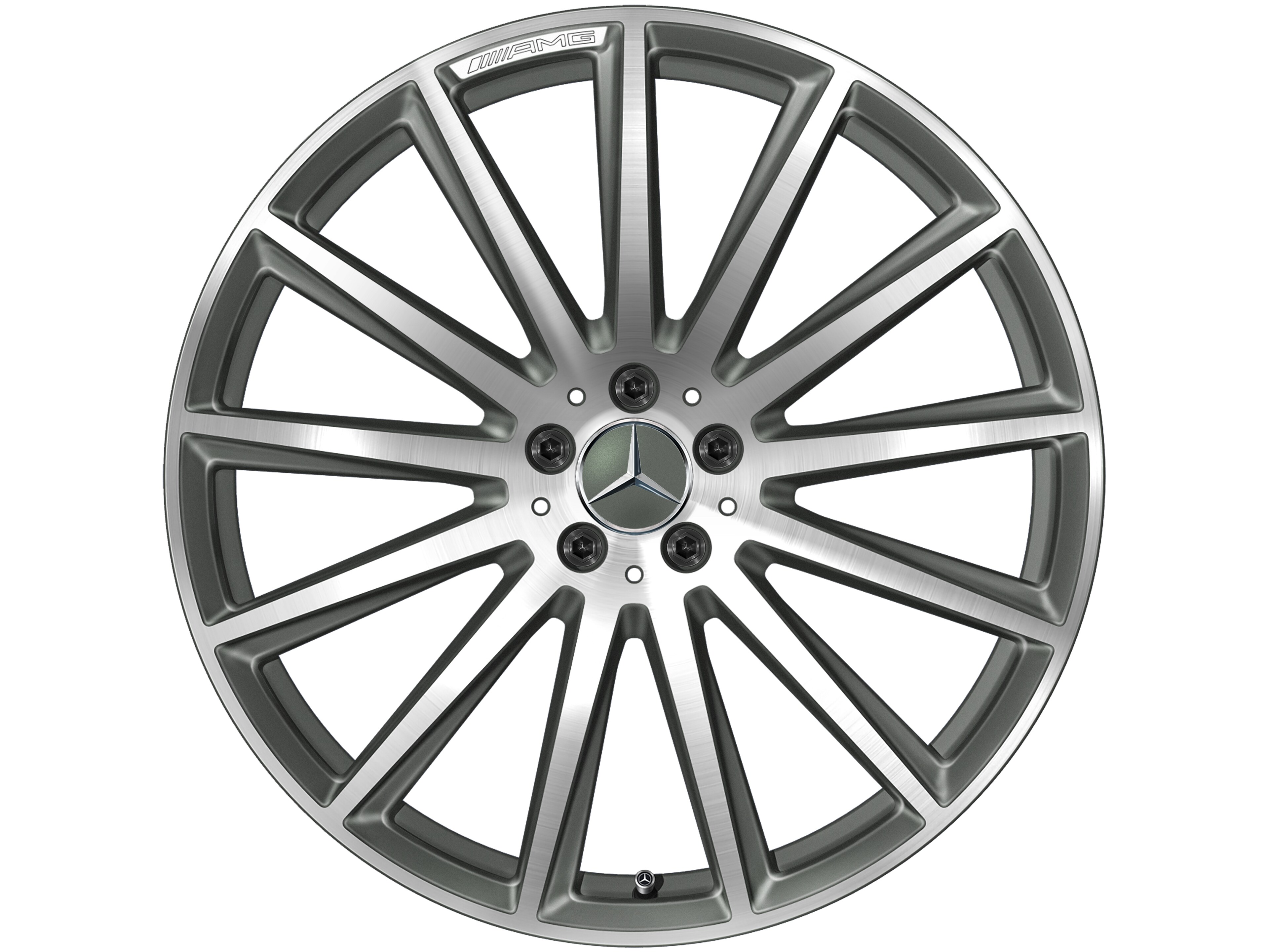 Cerchio a razze AMG, 55,9 cm (22 pollici) - 9,5 J x 22 ET 45, grigio titanio