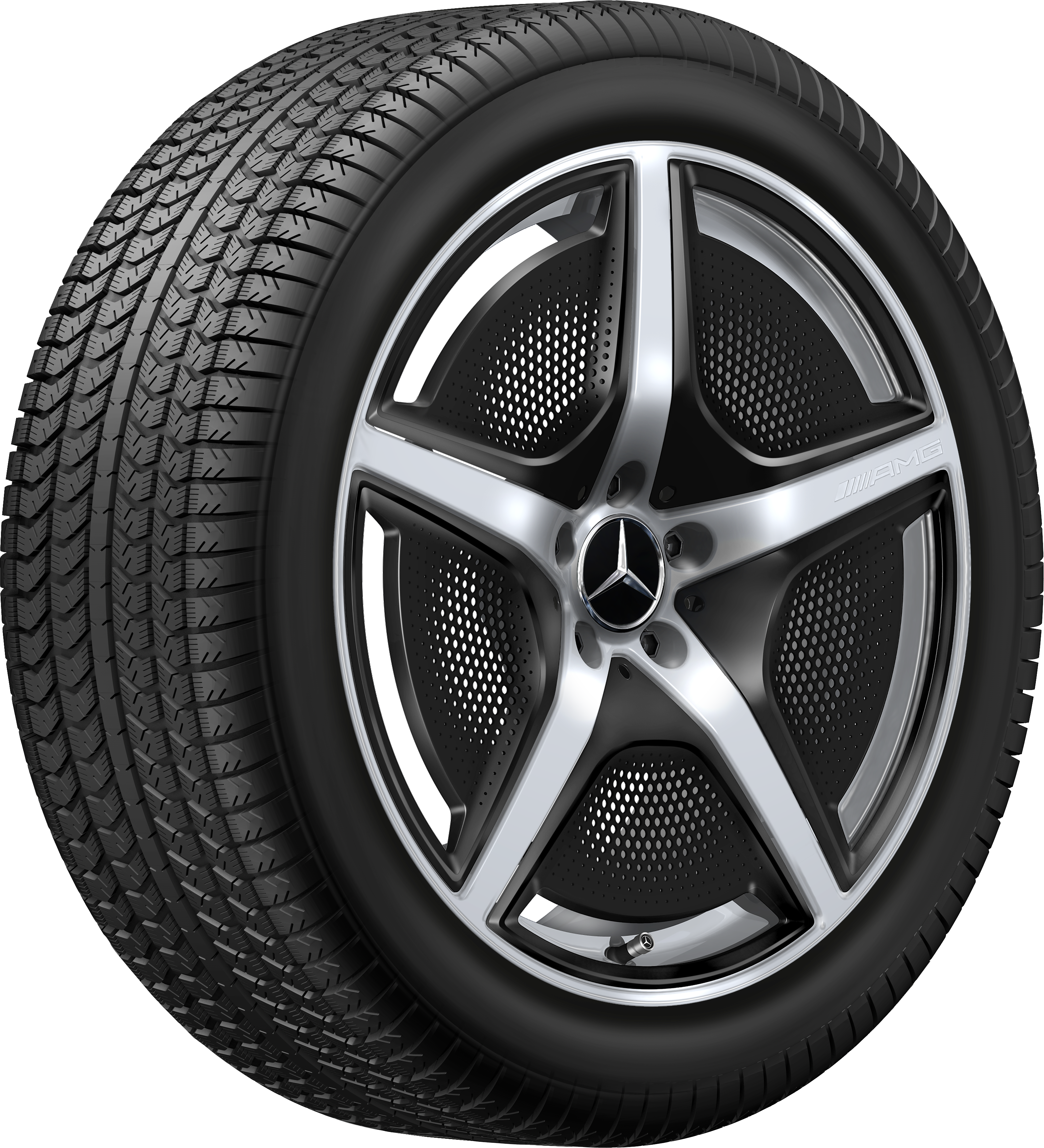 Cerchio a 5 razze AMG, 50,8 cm (20 pollici) - 9 J x 20 ET 50, argento vanadio, lucido