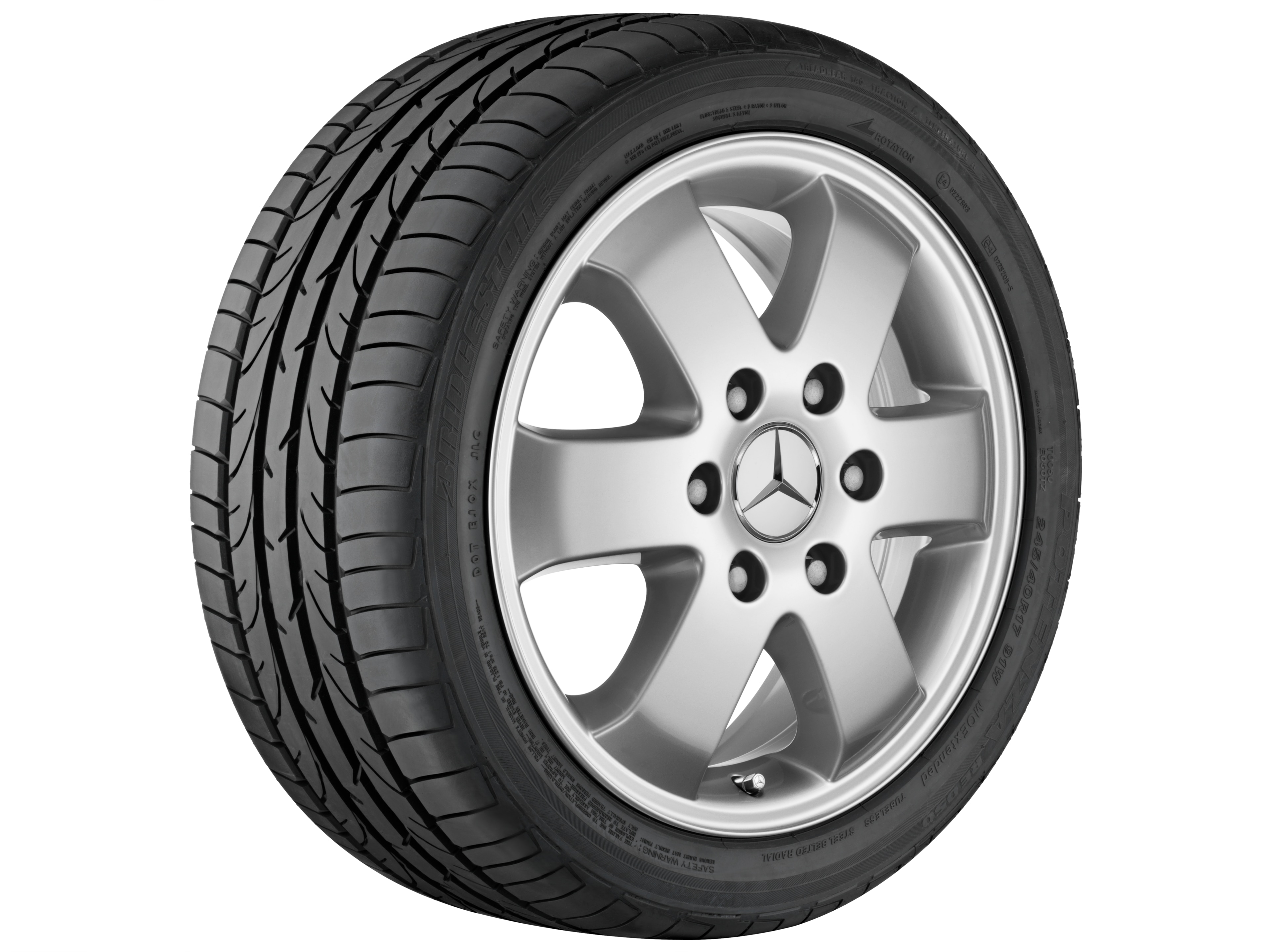 Cerchio a 6 razze, 40,6 cm (16 pollici) - 6,5 J x 16 ET 62, argento brillante