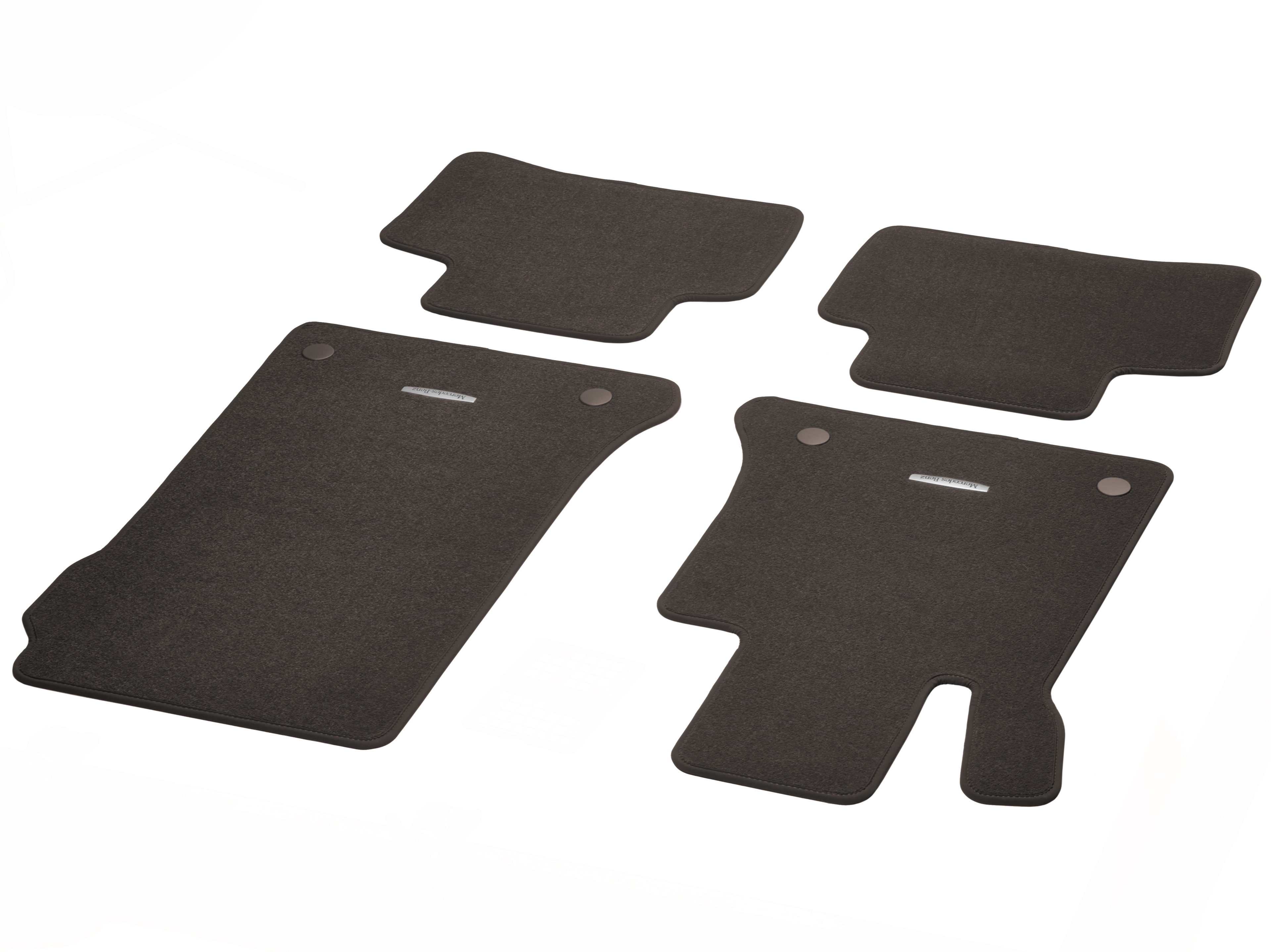 Tappetini in velours CLASSIC, Set, 4 pezzi - LL, marrone moccabrone