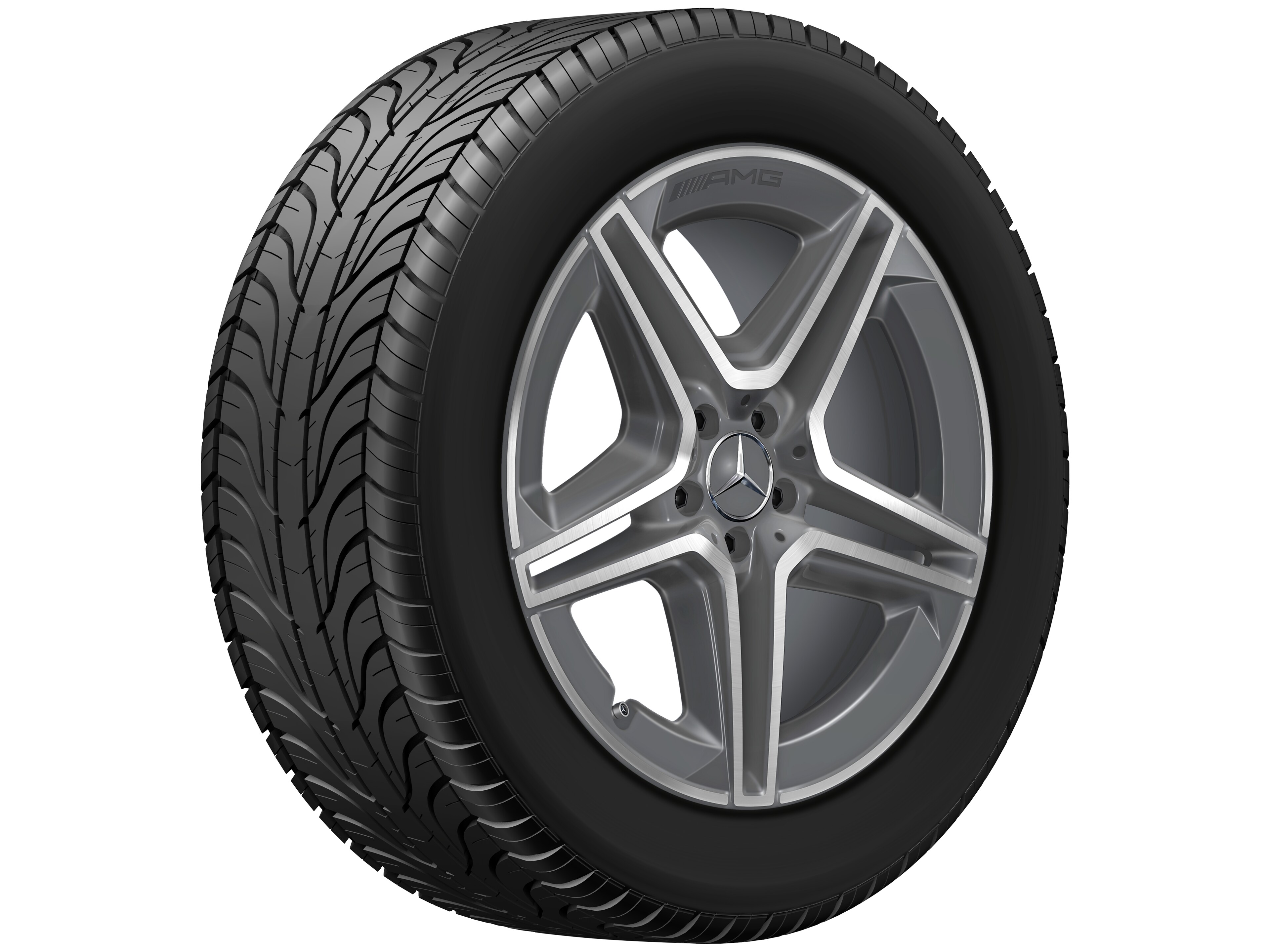 AMG 5-Doppelspeichen-Rad, 50,8 cm (20 Zoll) - 9 J x 20 ET 44, tremolit-metallic, glanzgedreht
