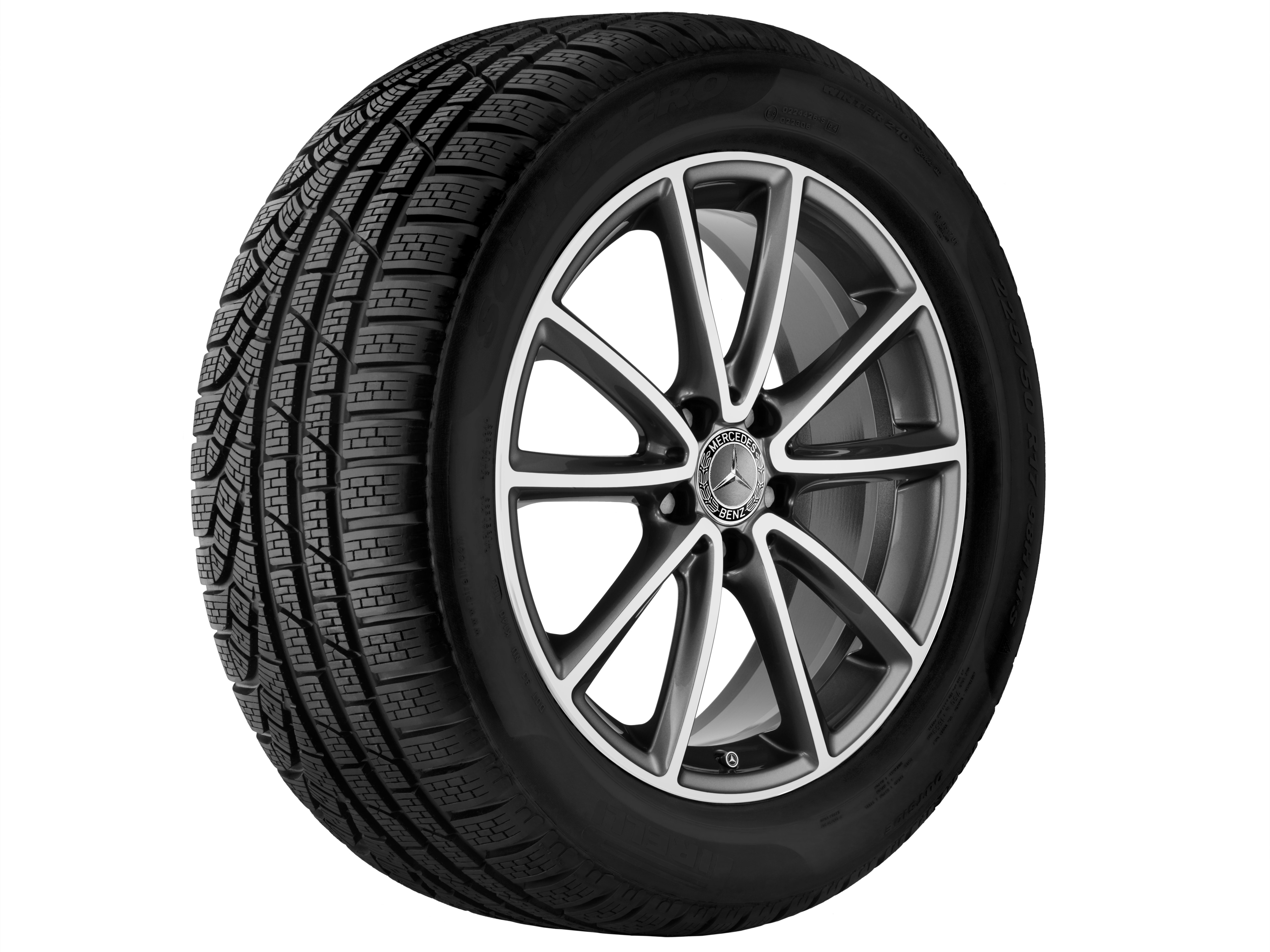 5-Doppelspeichen-Rad, 45,7 cm (18 Zoll), glanzgedreht - 7,5 J x 18 ET 42, tremolit-metallic, glanzgedreht