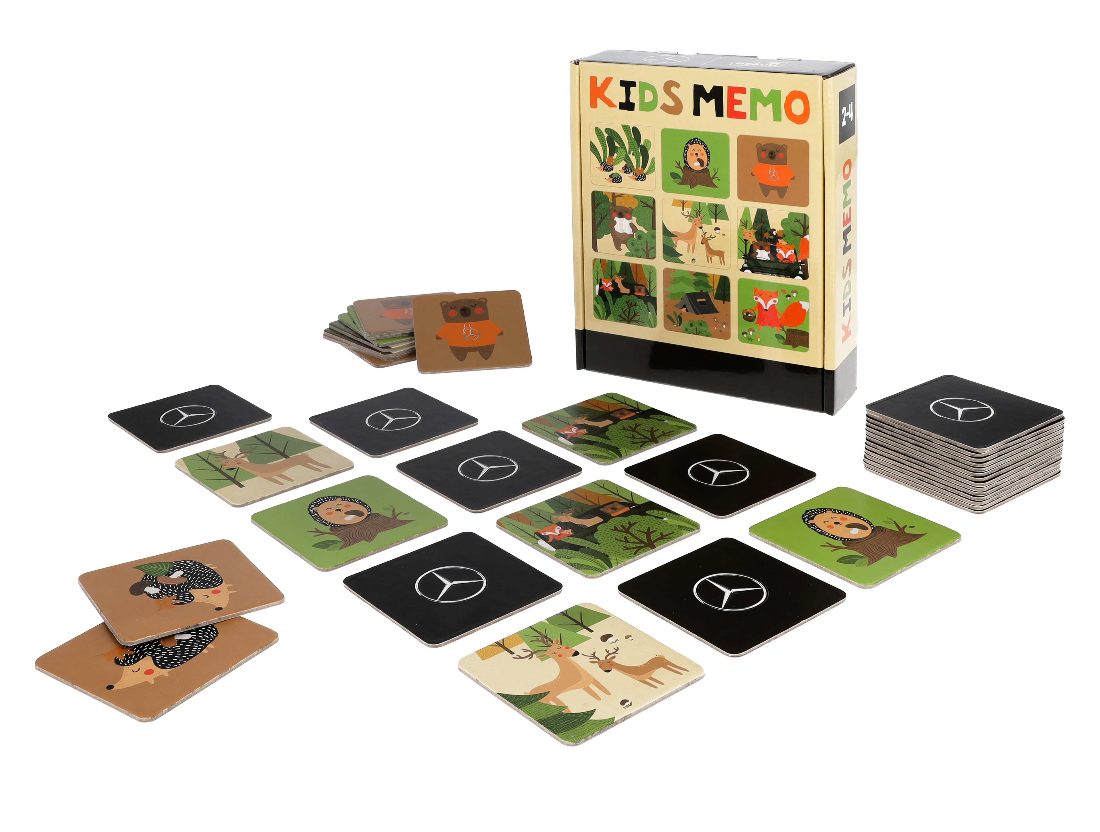 Memo per bambini, Foresta - Multicolor, cartoncino, Headu