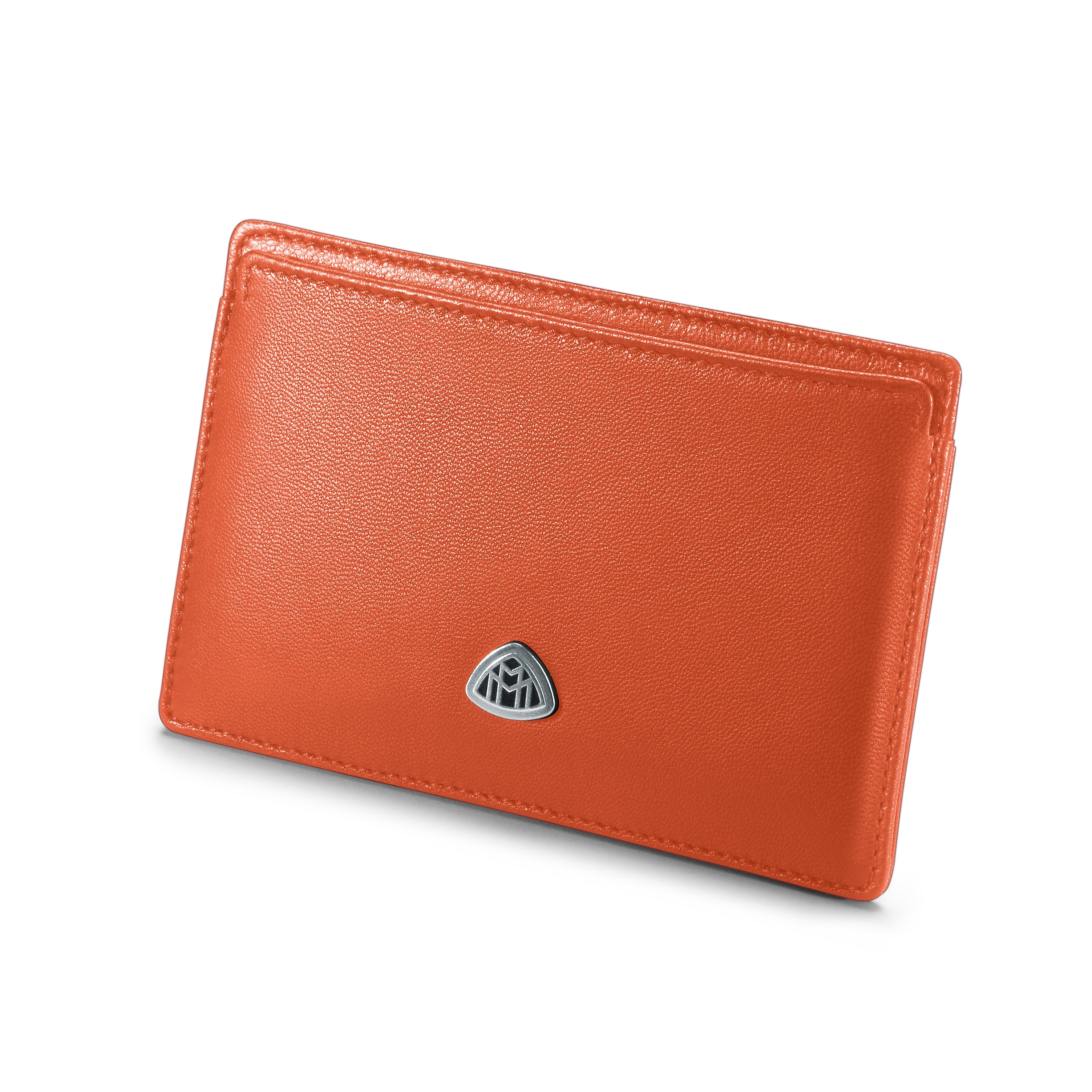 Custodia per carte di credito, Mercedes-Maybach - arancione, Pelle