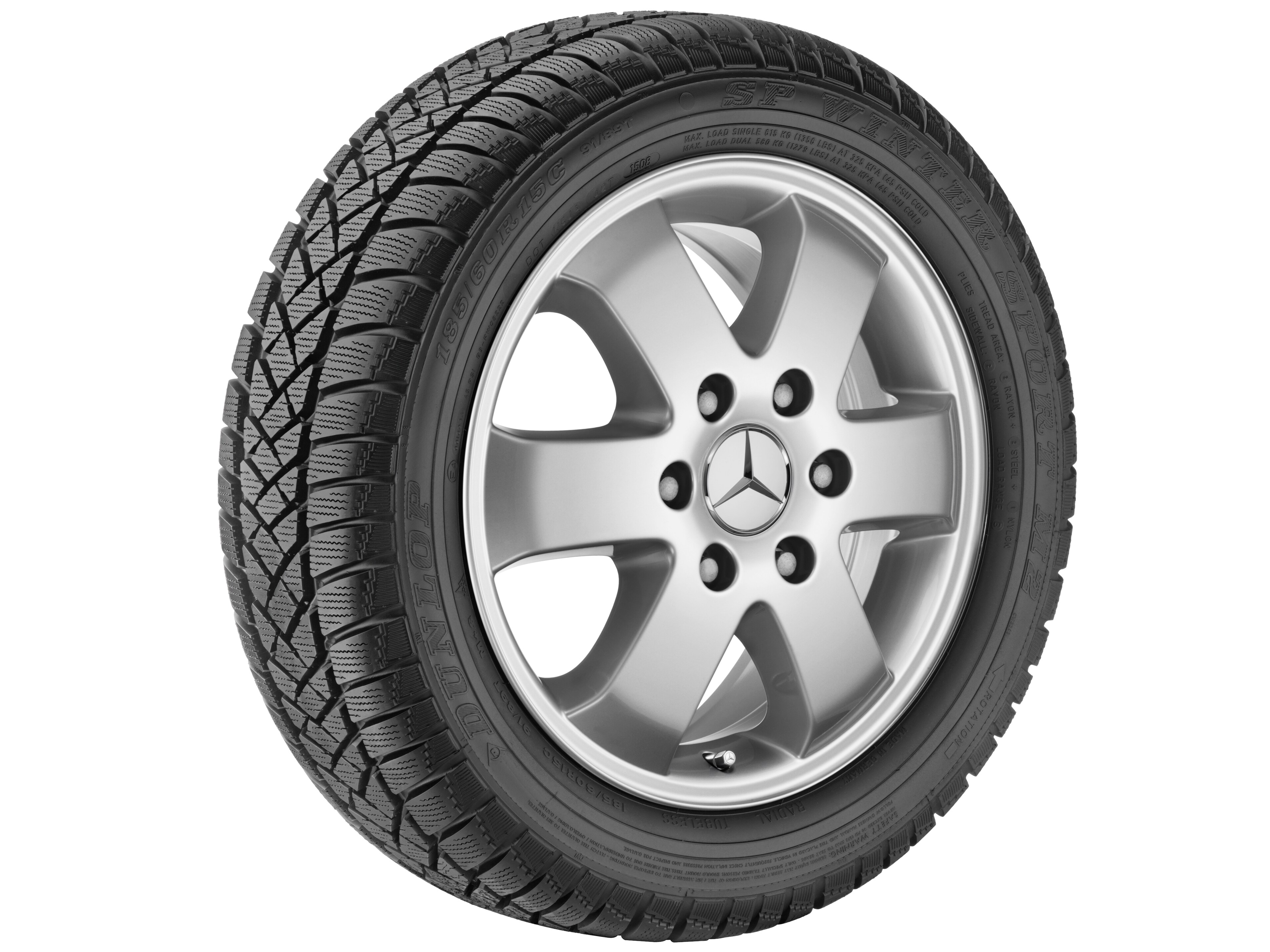 Cerchio a 6 razze, 40,6 cm (16 pollici) - 6,5 J x 16 ET 62, argento brillante