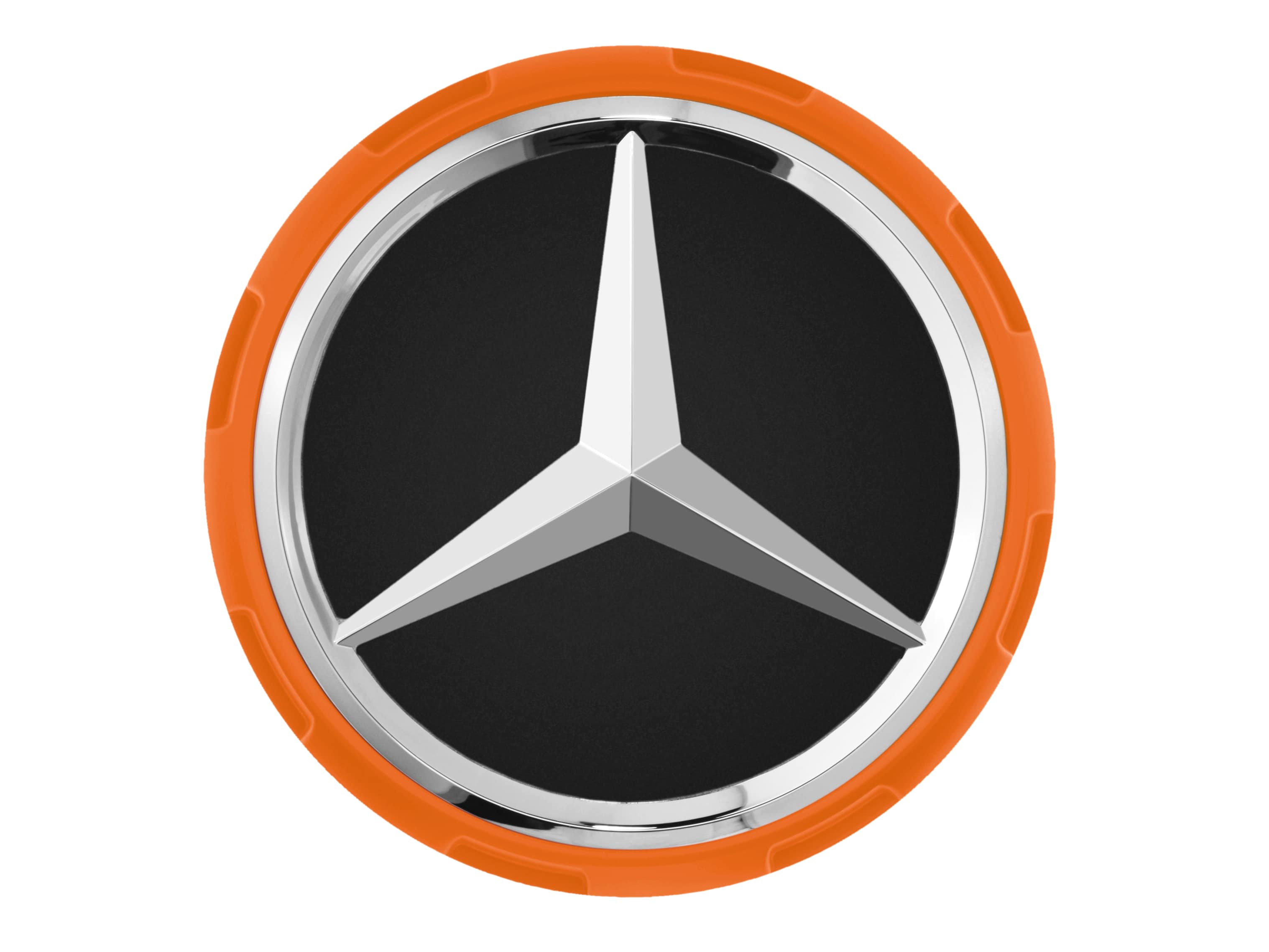 Coprimozzo AMG, con design da chiusura centrale, per diametro del foro di centraggio 71,8 mm - arancione