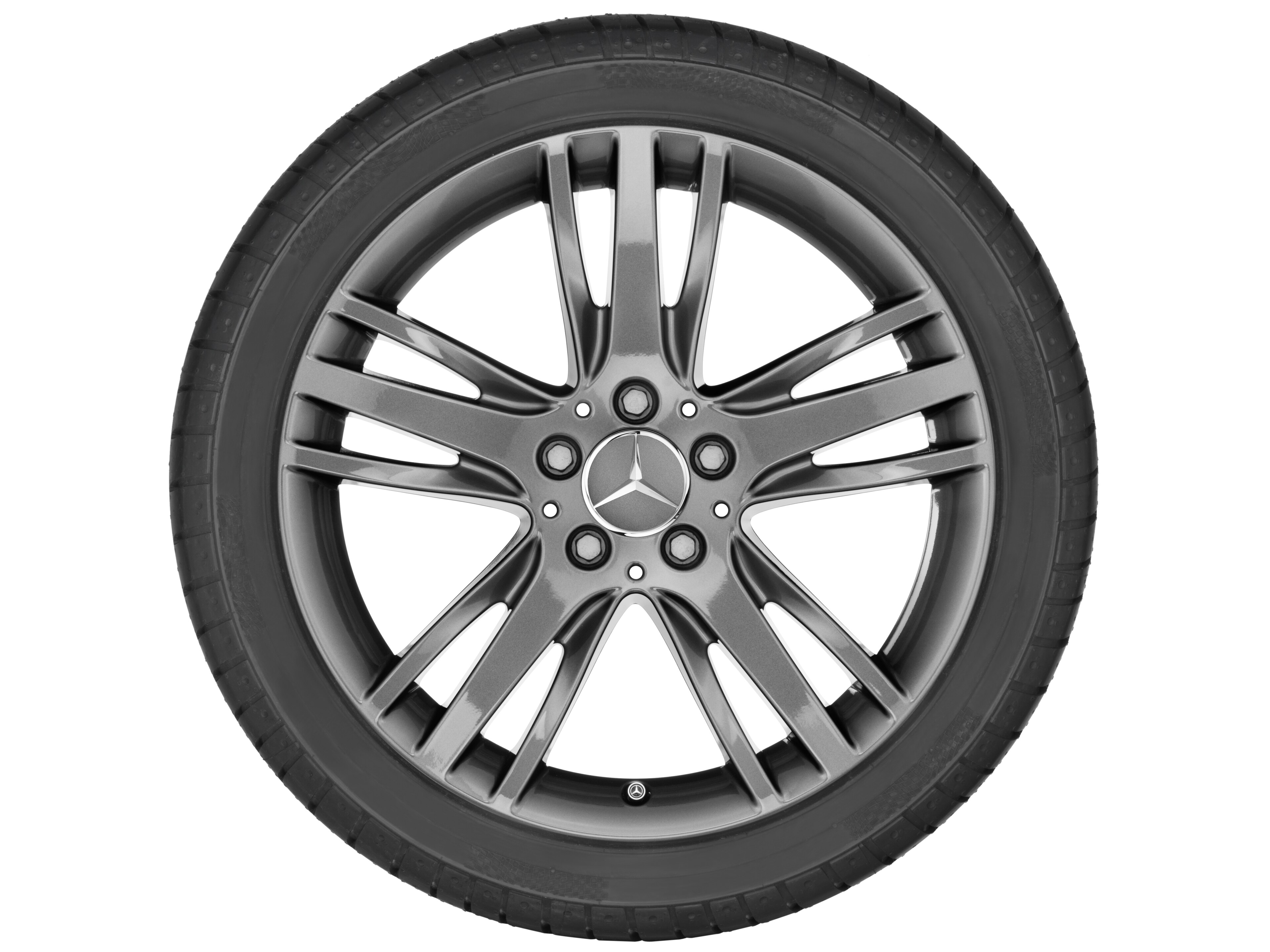 Cerchio a 5 triple razze, 45,7 cm (18 pollici) - 7,5 J x 18 ET 52, grigio tremolite metallizzato, verniciato