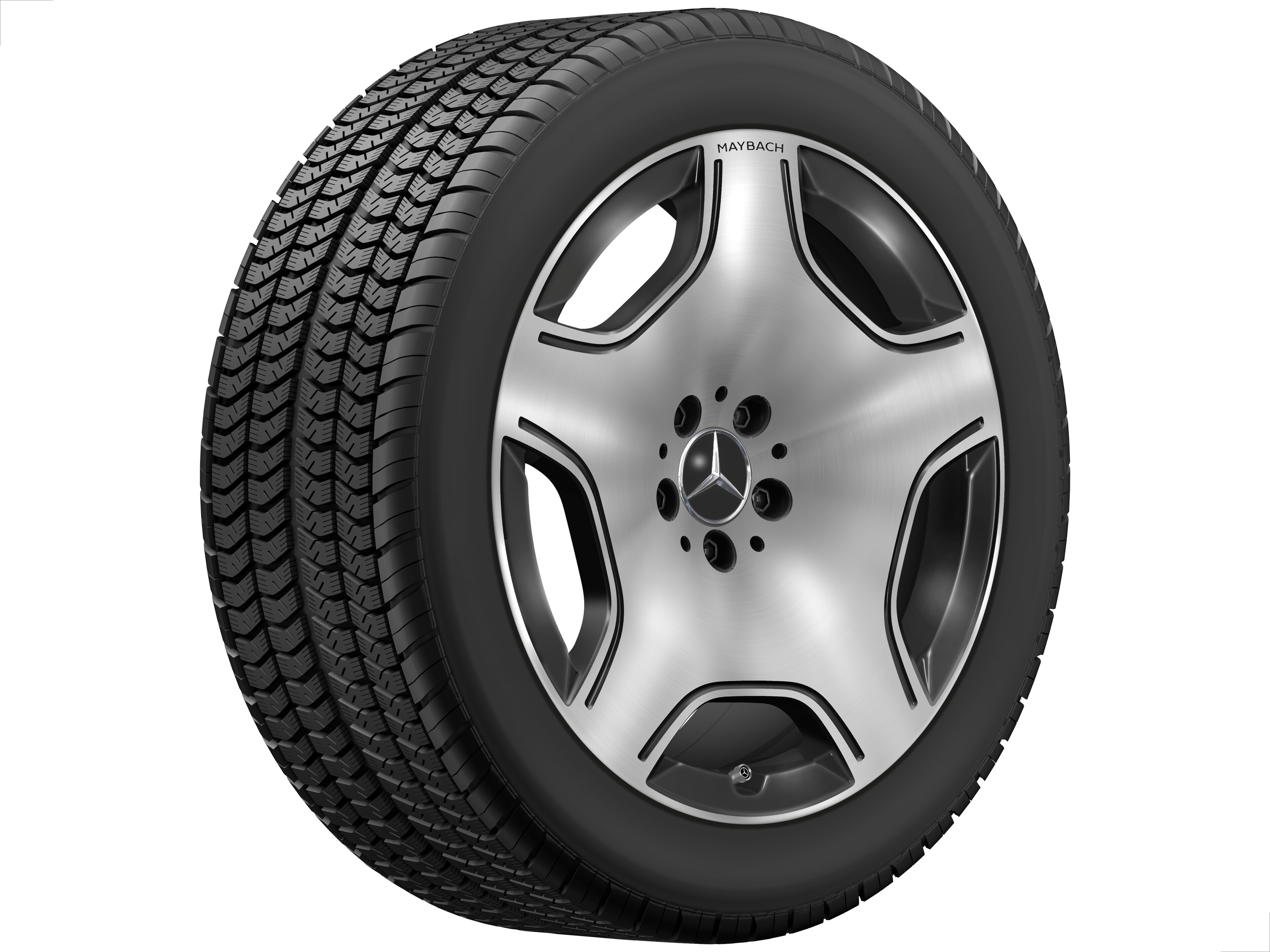 5-Loch-Rad, Aero, 48,3 cm (19 Zoll) - 8,5 J x 19 ET 31,5, schwarz, glanzgedreht