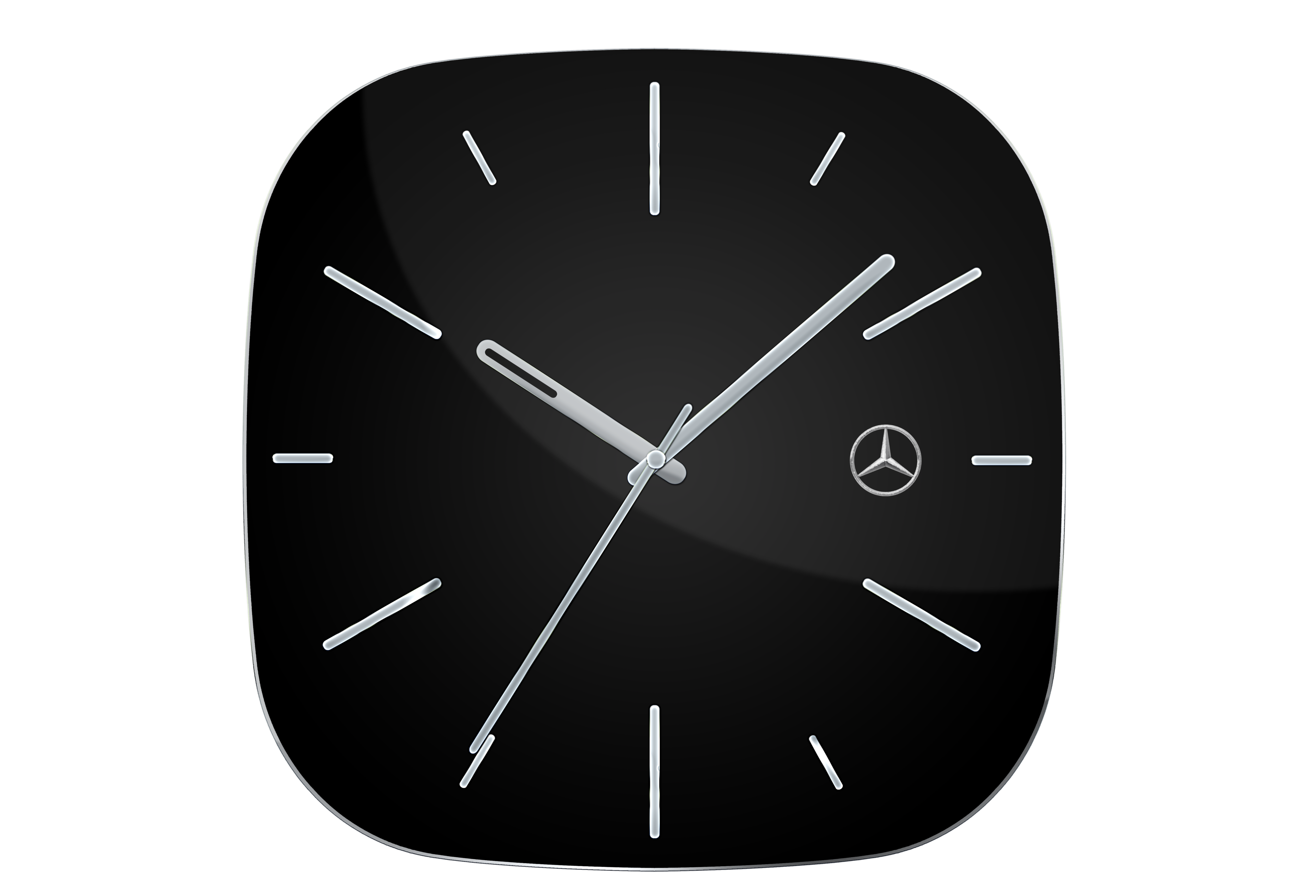 Orologio da parete, Business - colore nero / argento, sintetico