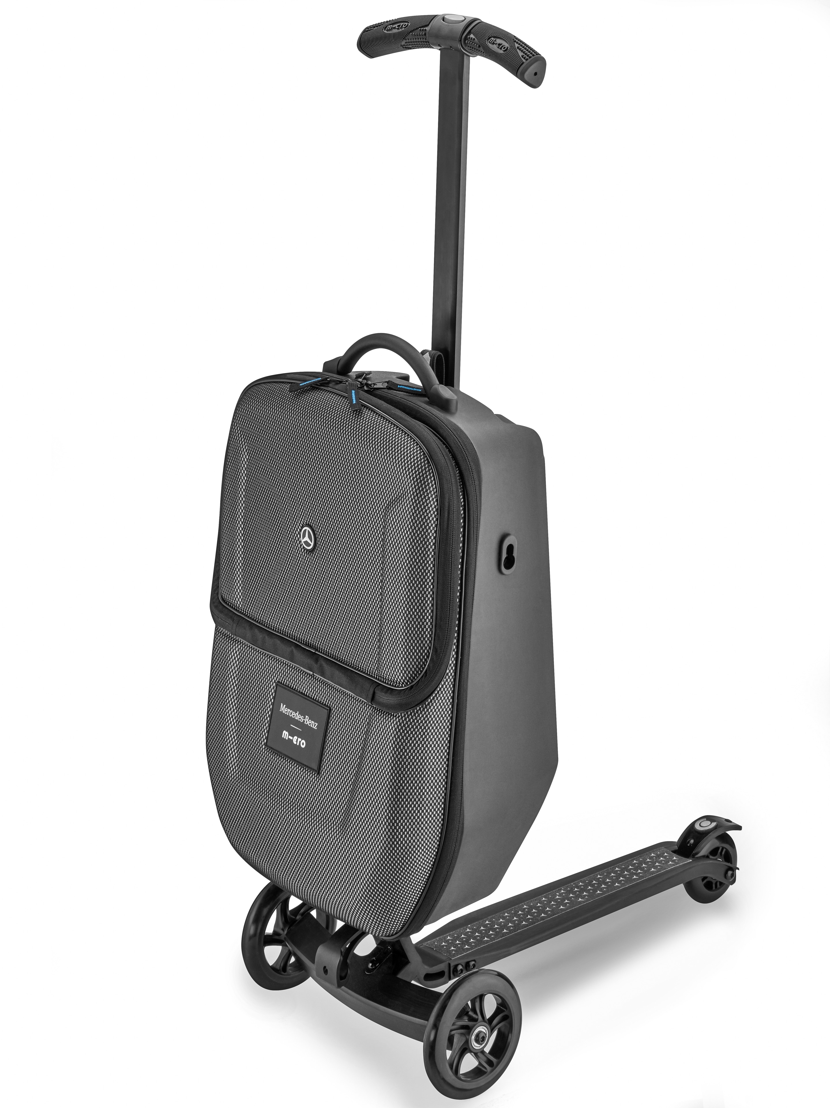 Valigia-monopattino, Micro Luggage 4.0 - colore nero, Alluminio / nylon, Micro Mobility