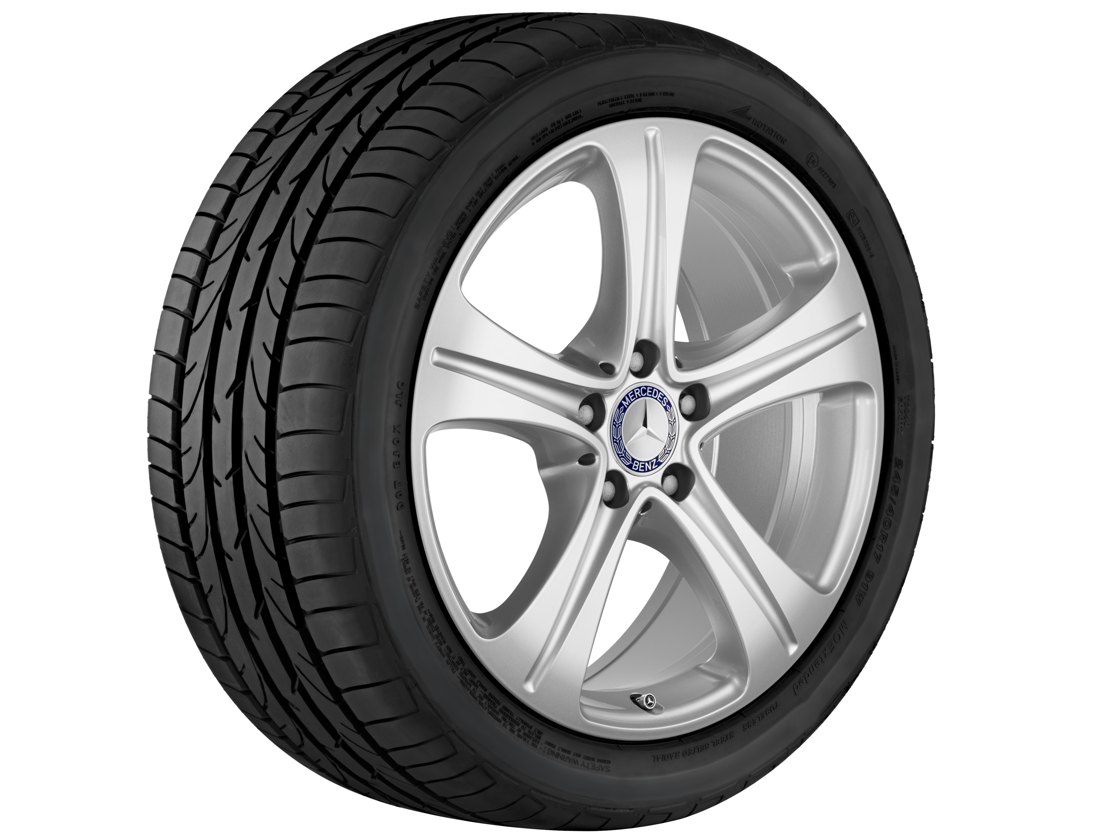Cerchio a 5 razze - 245/45 R18 XL 100R, 8 J x 18 ET 43