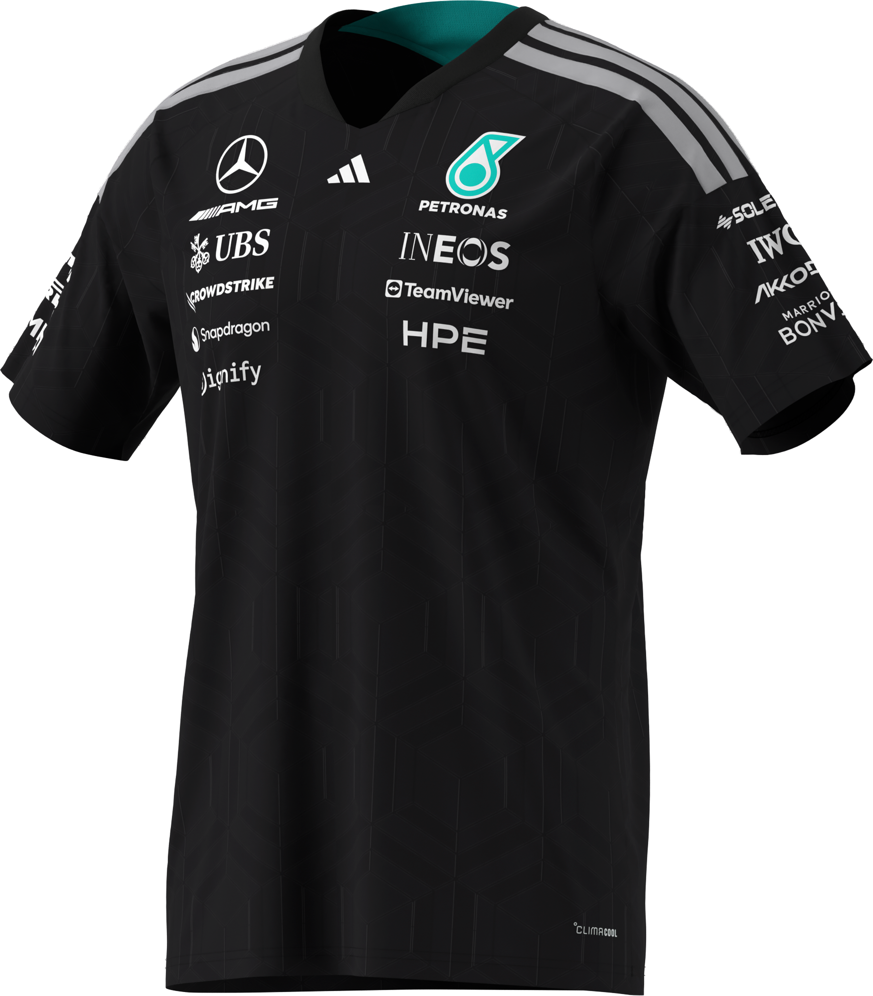T-shirt da uomo, Conducente, Mercedes-AMG F1 - colore nero, S
