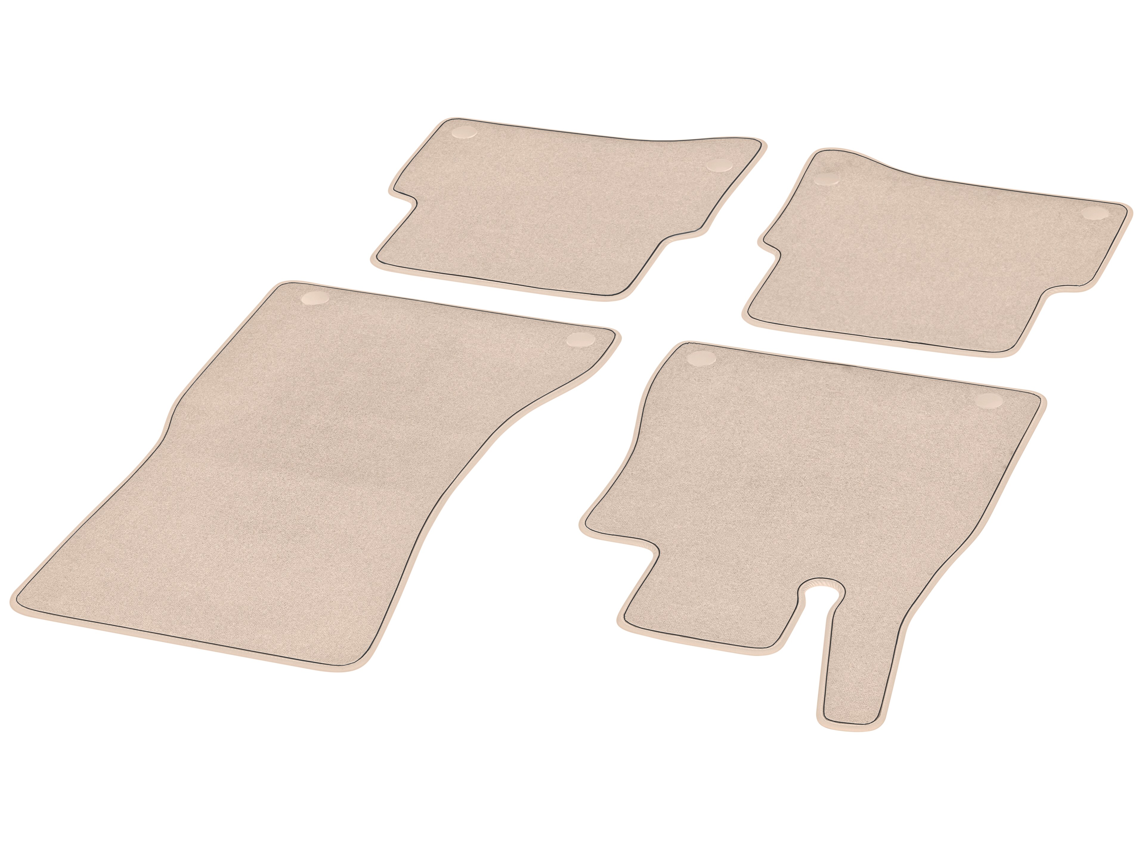 Tappetini in velours Set, 4 pezzi, Pacchetto esclusivo P34 - RL, beige caffellatte / grigio lava