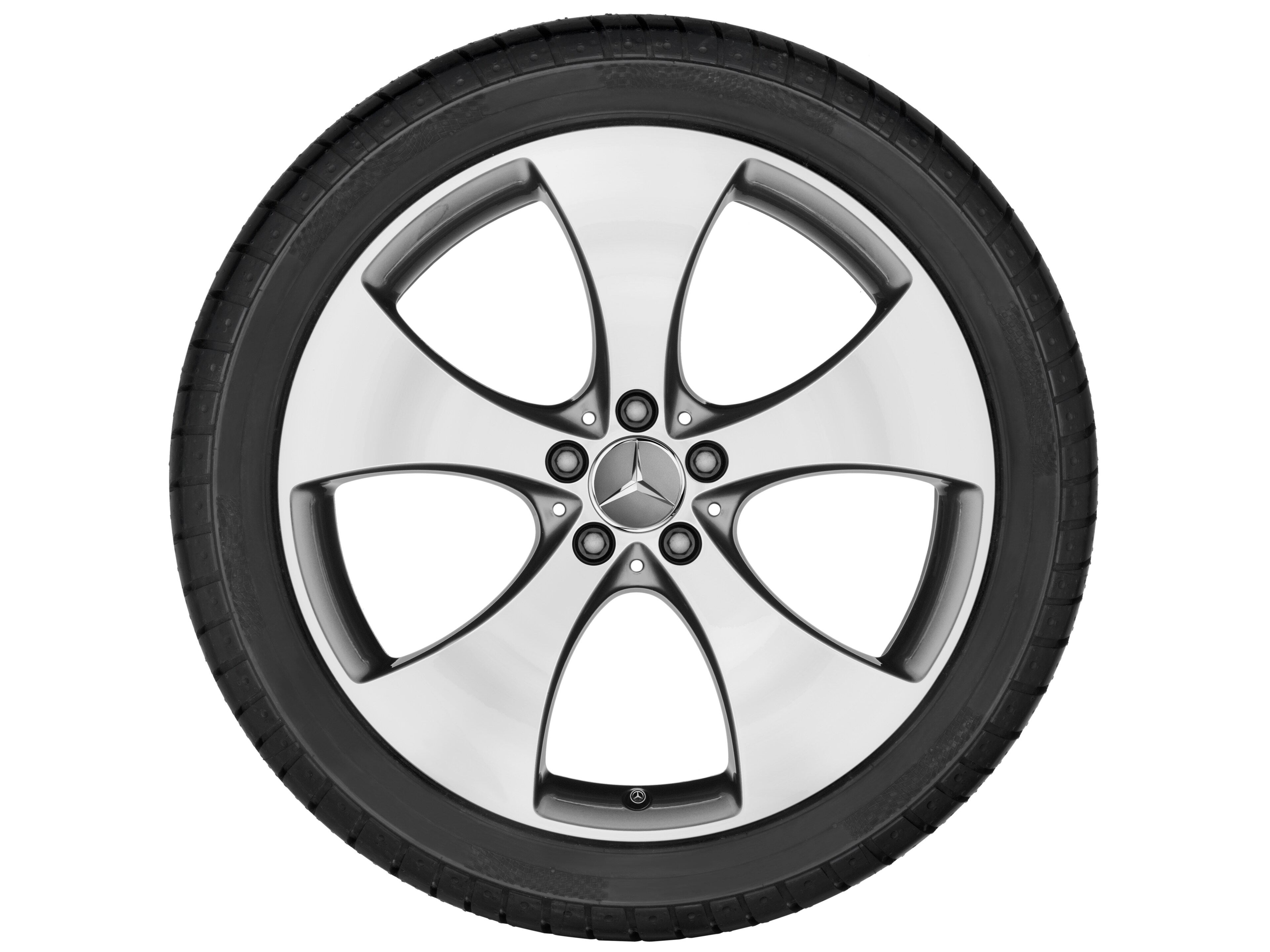 Cerchio a 10 razze, 50,8 cm (20 pollici), con tornitura a specchio - 9 J x 20 ET 57, grigio Himalaya, Tornitura a specchio