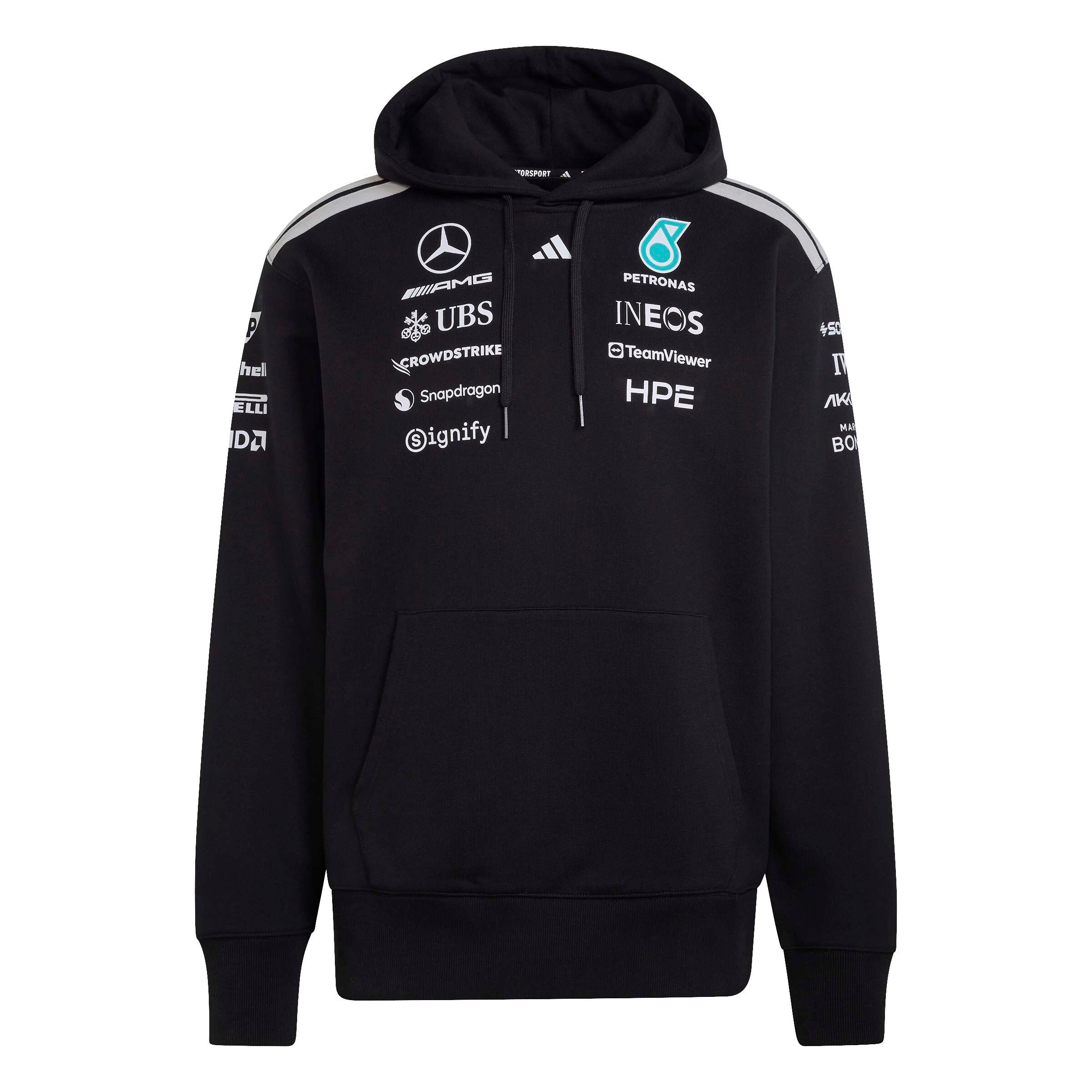 Felpa con cappuccio da uomo, Conducente, Mercedes-AMG F1 - colore nero, M