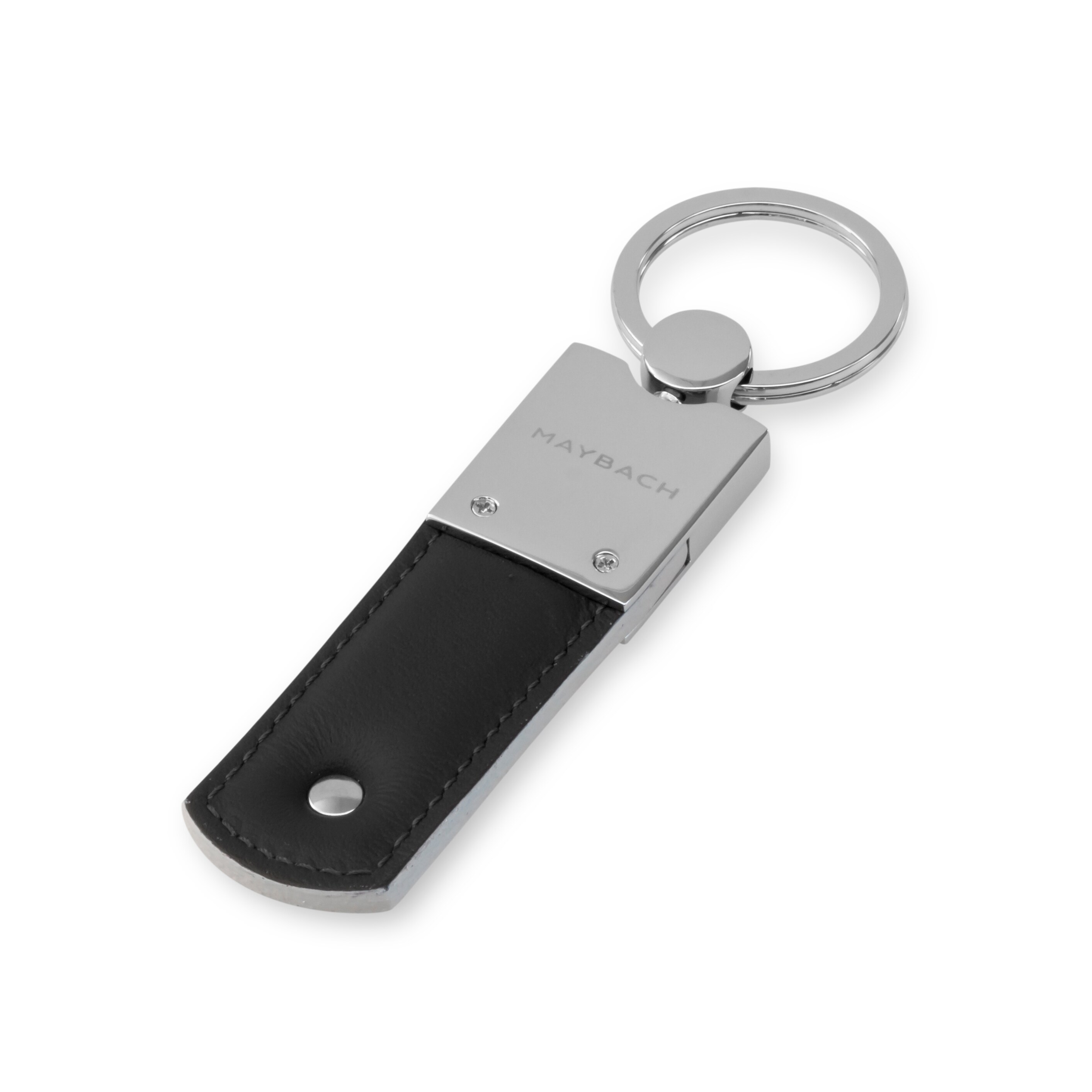 Portachiavi, Mercedes-Maybach, bianco - Colore bianco / argento, Pelle / acciaio inox