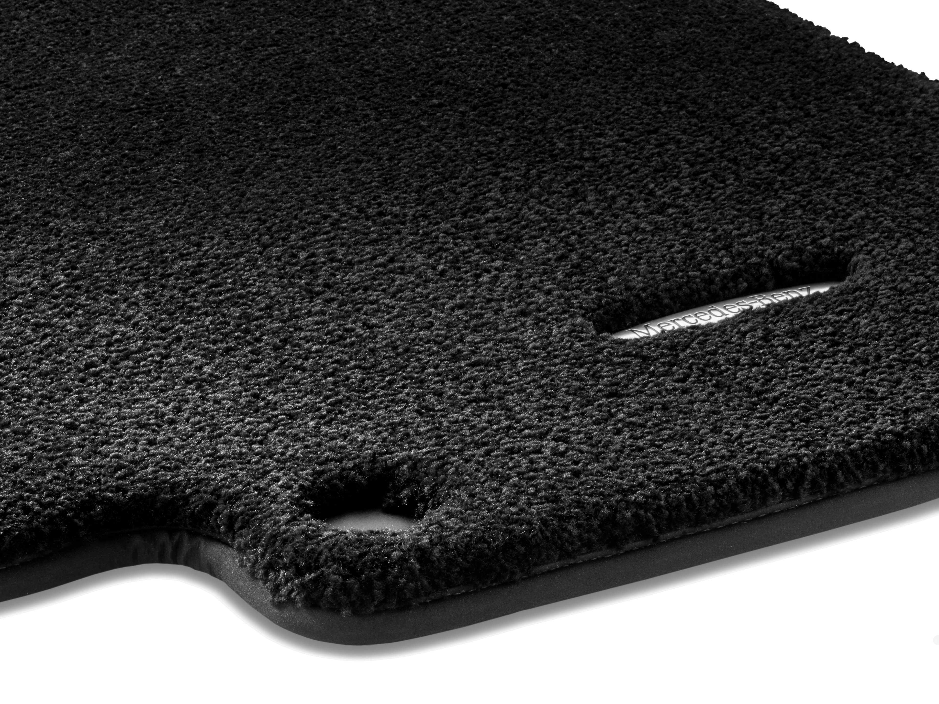 Tappetini in velours EXCLUSIVE, Tappetino lato guida/lato passeggero anteriore, 2 pezzi - LL, colore nero, Alloggiamento nero