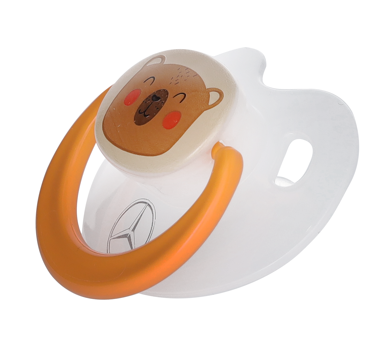 Succhietto, Foresta - bianco traslucido / arancione, sintetico / silicone, BABY-NOVA